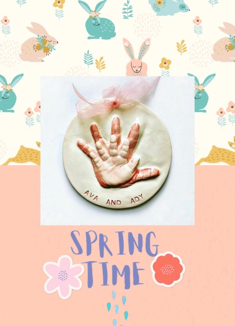 Handprint Sibling Keepsake, Brother and Sister Keepsake Art - Handprint Art - Family Keepsake - Hand Print Gift, view 9