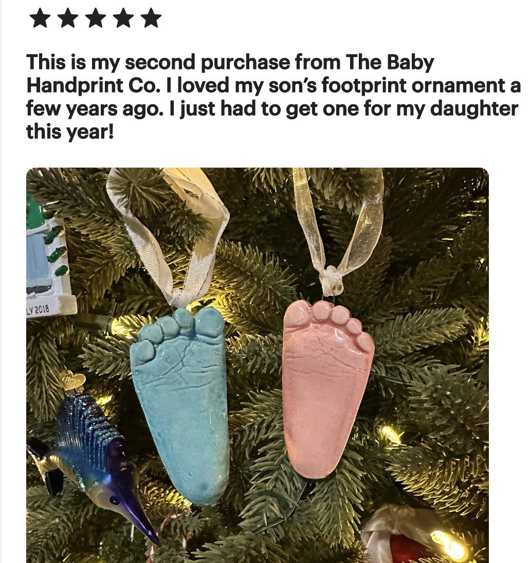 Baby Footprint Ornament Kit – Keepsake Mold for Cherished Memories, view 9