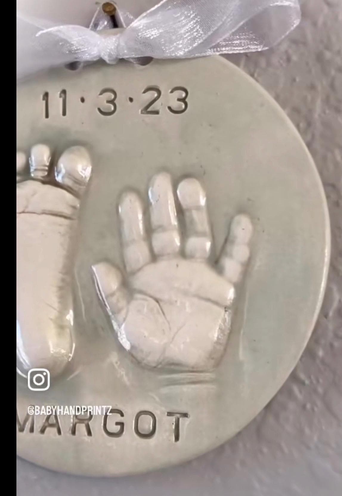 Custom Ceramic Hand and footprint Keepsake, Baby Keepsake , Baby Print Keepsake, Ceramic Handprint Keepsake Art, Keepsake, Newborn Gift, view 19