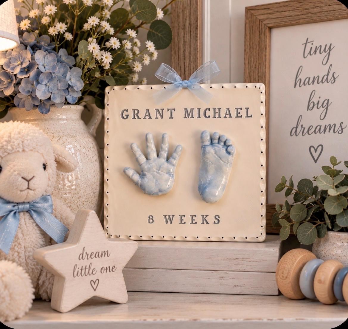 New Baby ceramic keepsake
