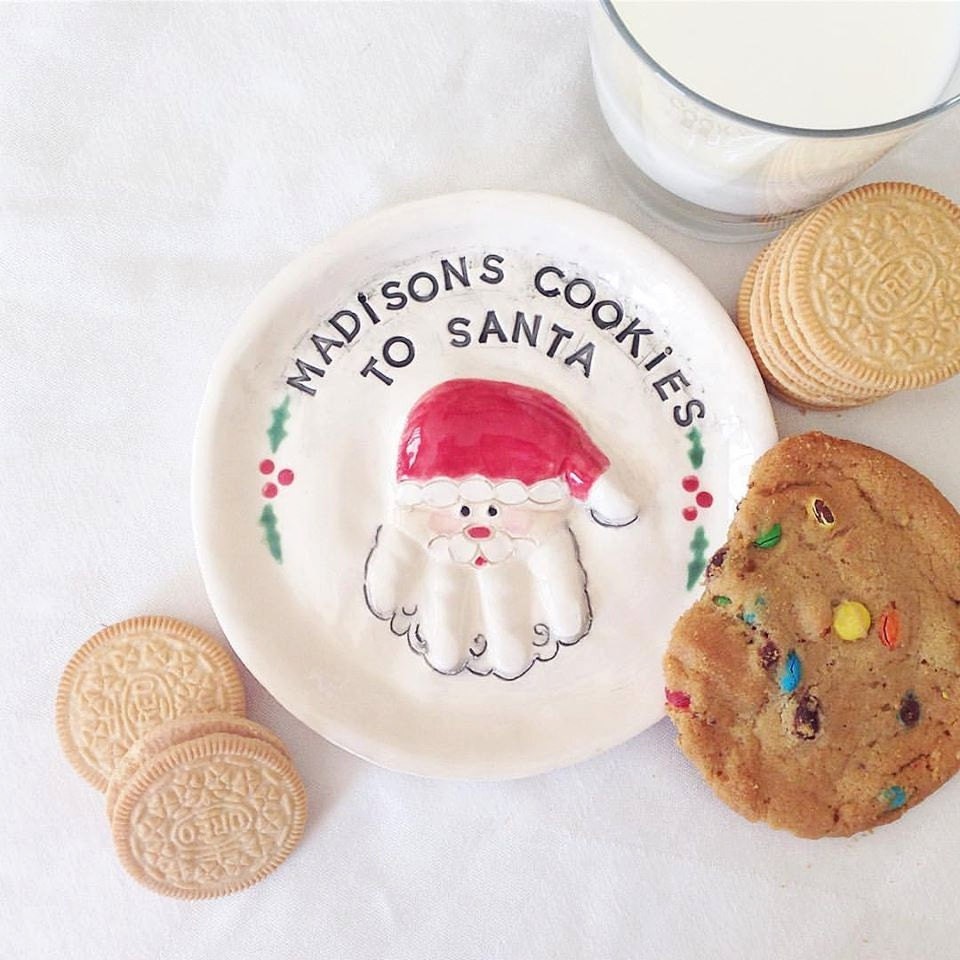 Personalized Handprint Christmas Cookie Plate Handprint Plate Personalized Christmas Plate Baby Christmas Plate Gift, view 7