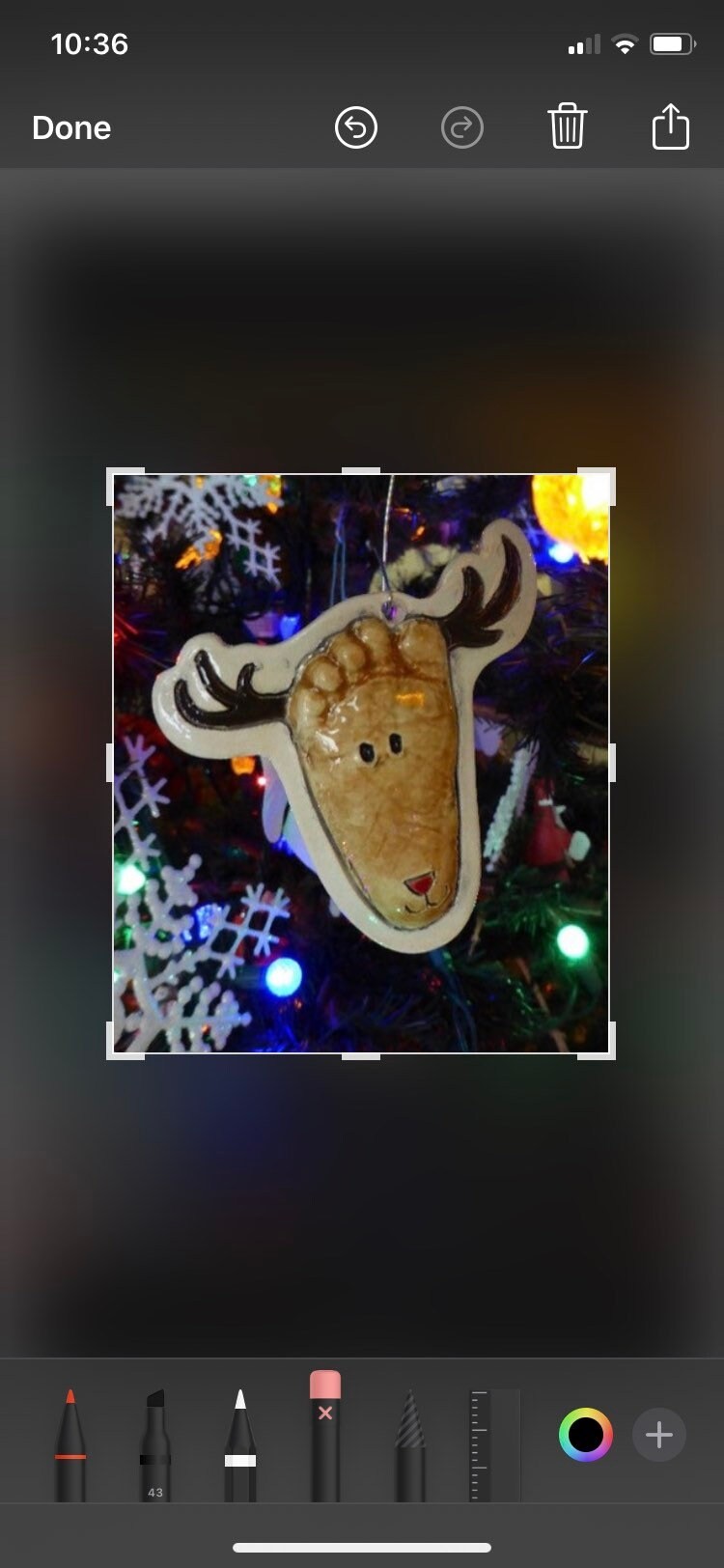 Personalized Baby's First Christmas Ornament, Reindeer Footprint Baby Keepsake Gift, Footprint Art Infant Memento New Baby Christmas Gift, view 8
