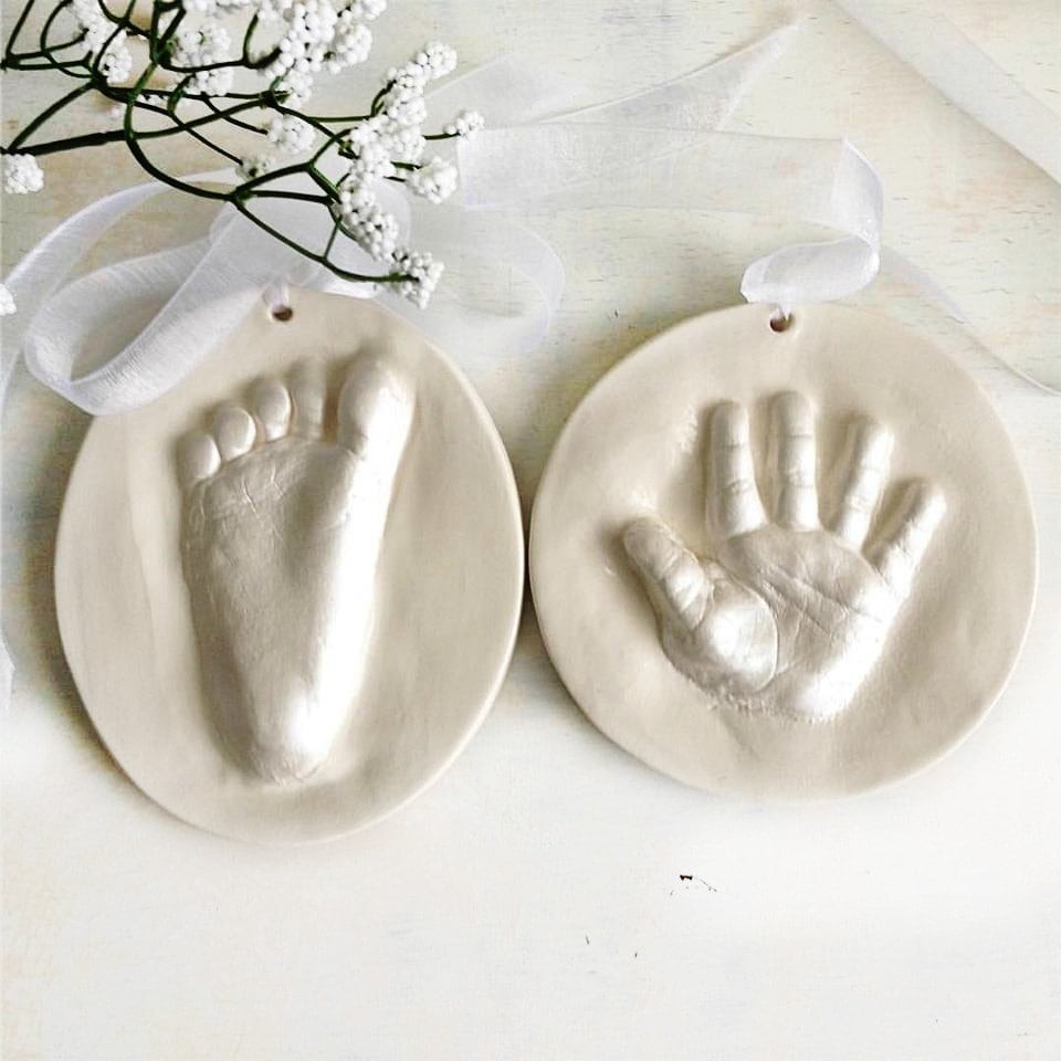 Hand and footprint Ornament - Foot Print Ornament - Baby Ornament, Baby Keepsake