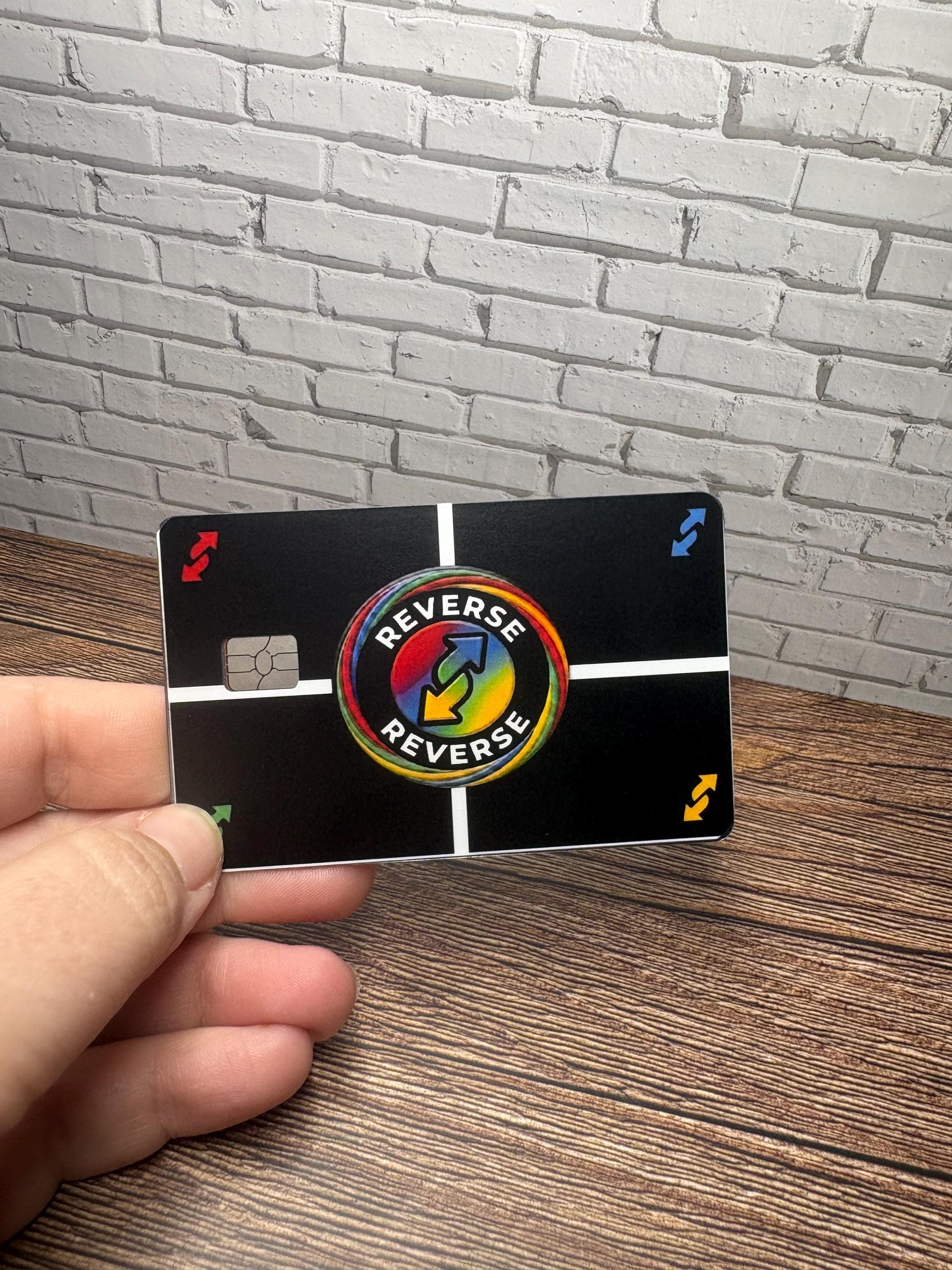 Reverse The Charges Credit Card Skin, Funny Game Night Vinyl Decal, Novelty Wallet Sticker, view 3