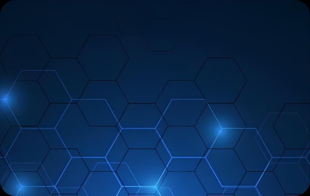 Blue Hexagon Credit Card Decal | Futuristic Geometric Tech Skin Wrap, view 4