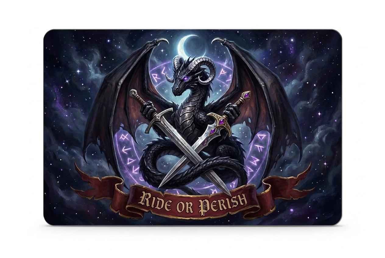Dragon Fantasy Debit Card Sticker, Romance Book Lover Wallet Decal