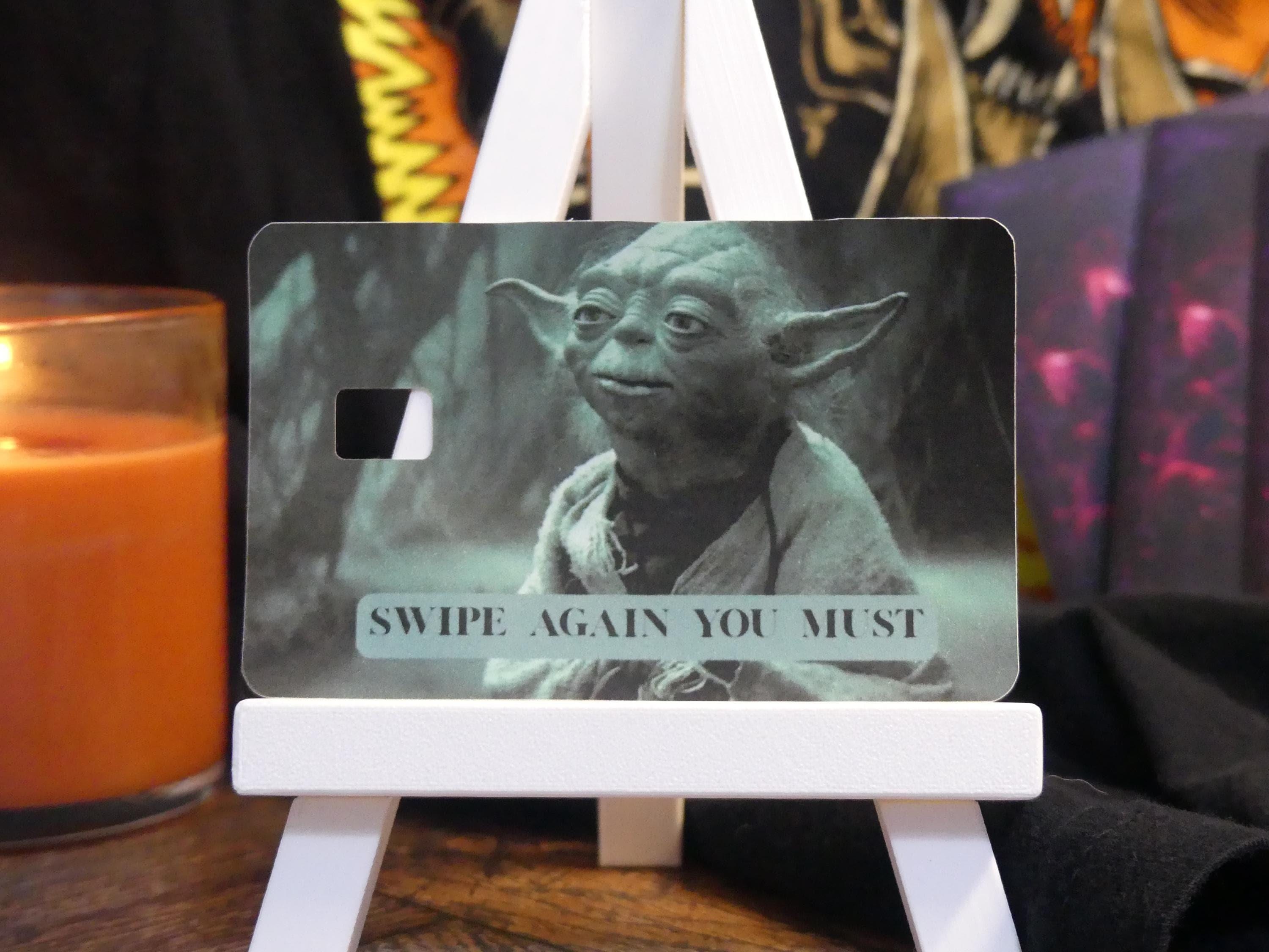 Fantasy creature credit card skin, mythical dragon debit card sticker, funny wallet decal