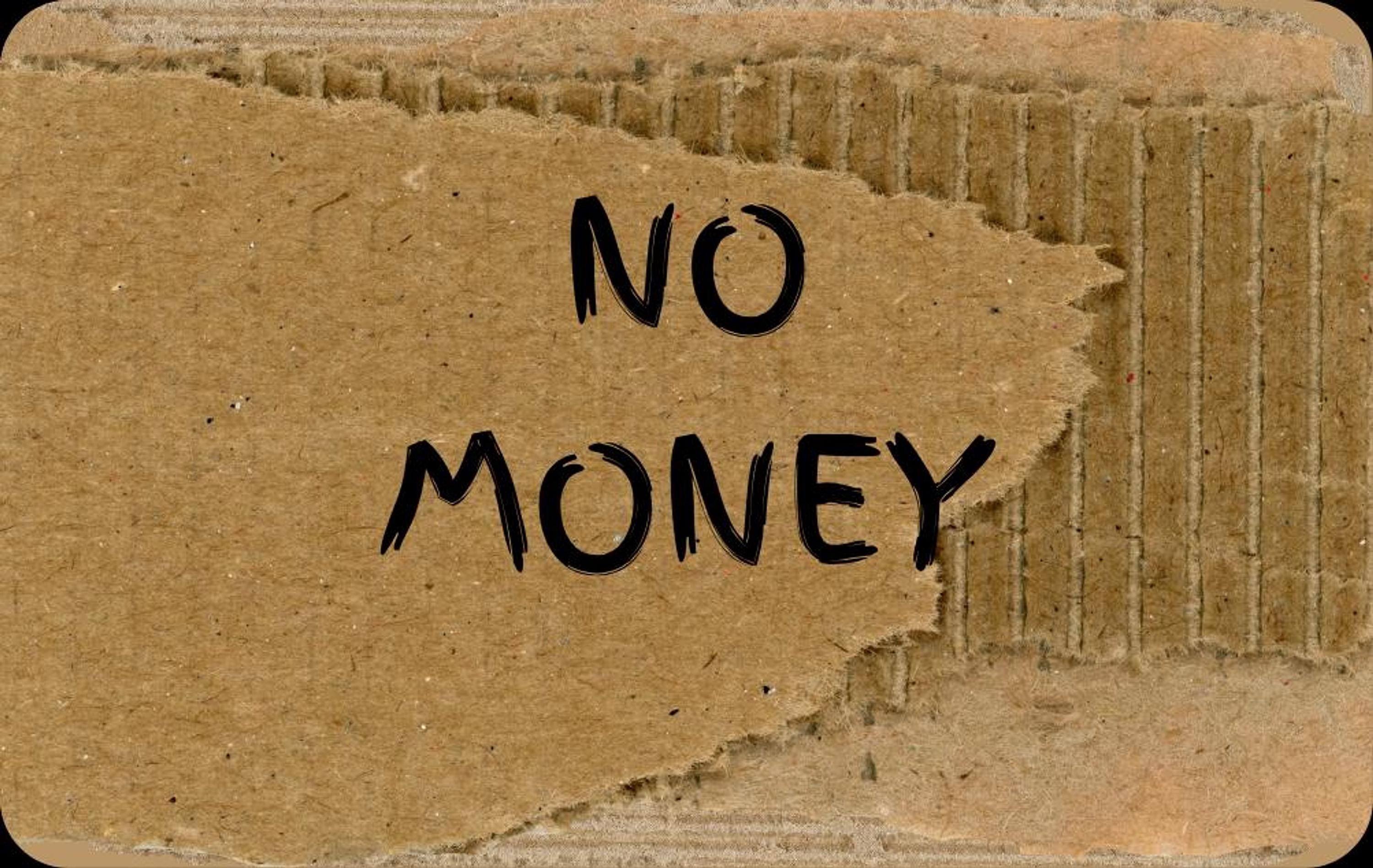 Funny No Money Credit Card Skin, Waterproof Vinyl Decal Wrap, Broke Wallet Gift, view 2