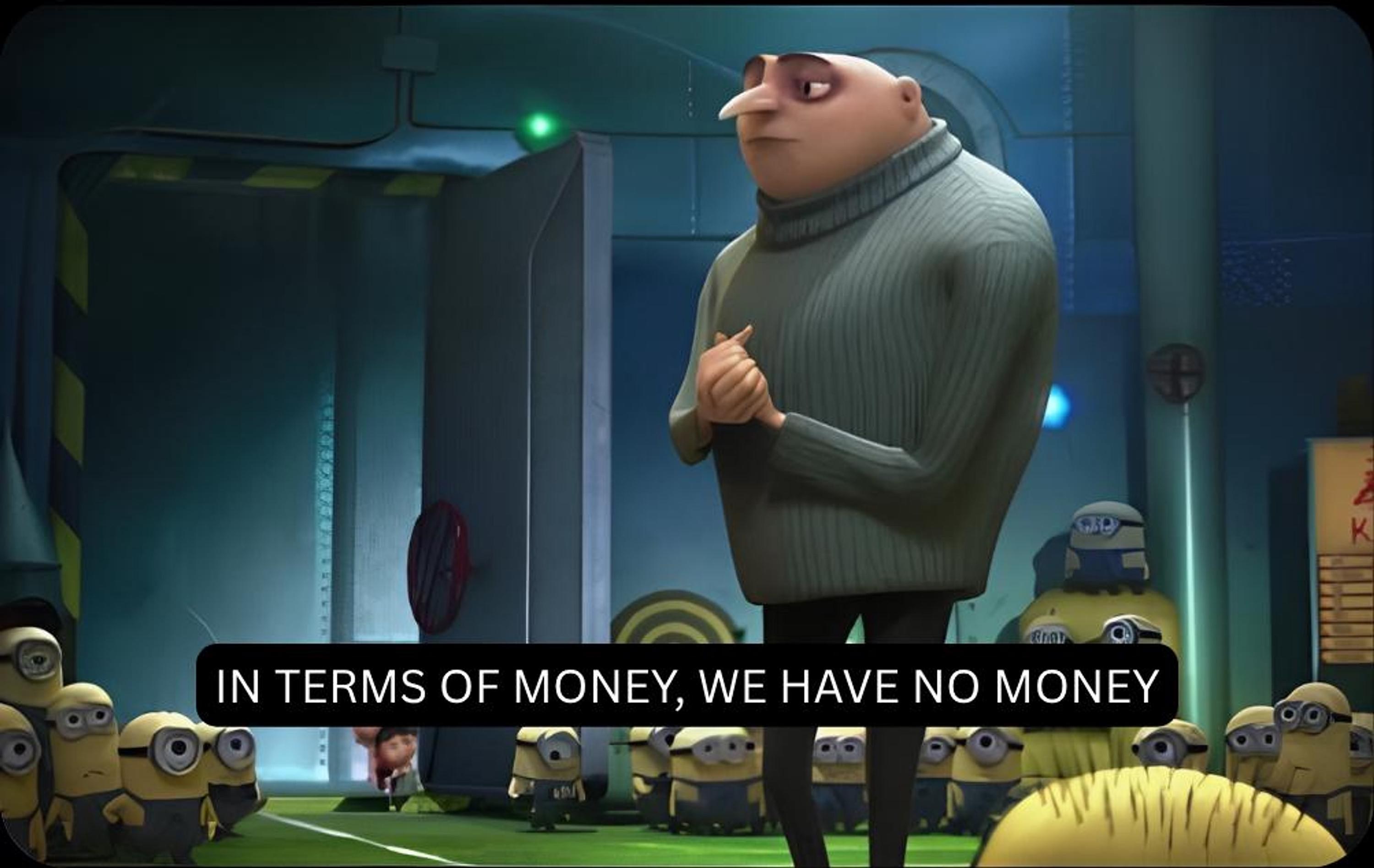 We Have No Money Card Skin, Funny Broke Humor Debit Card Sticker, view 4