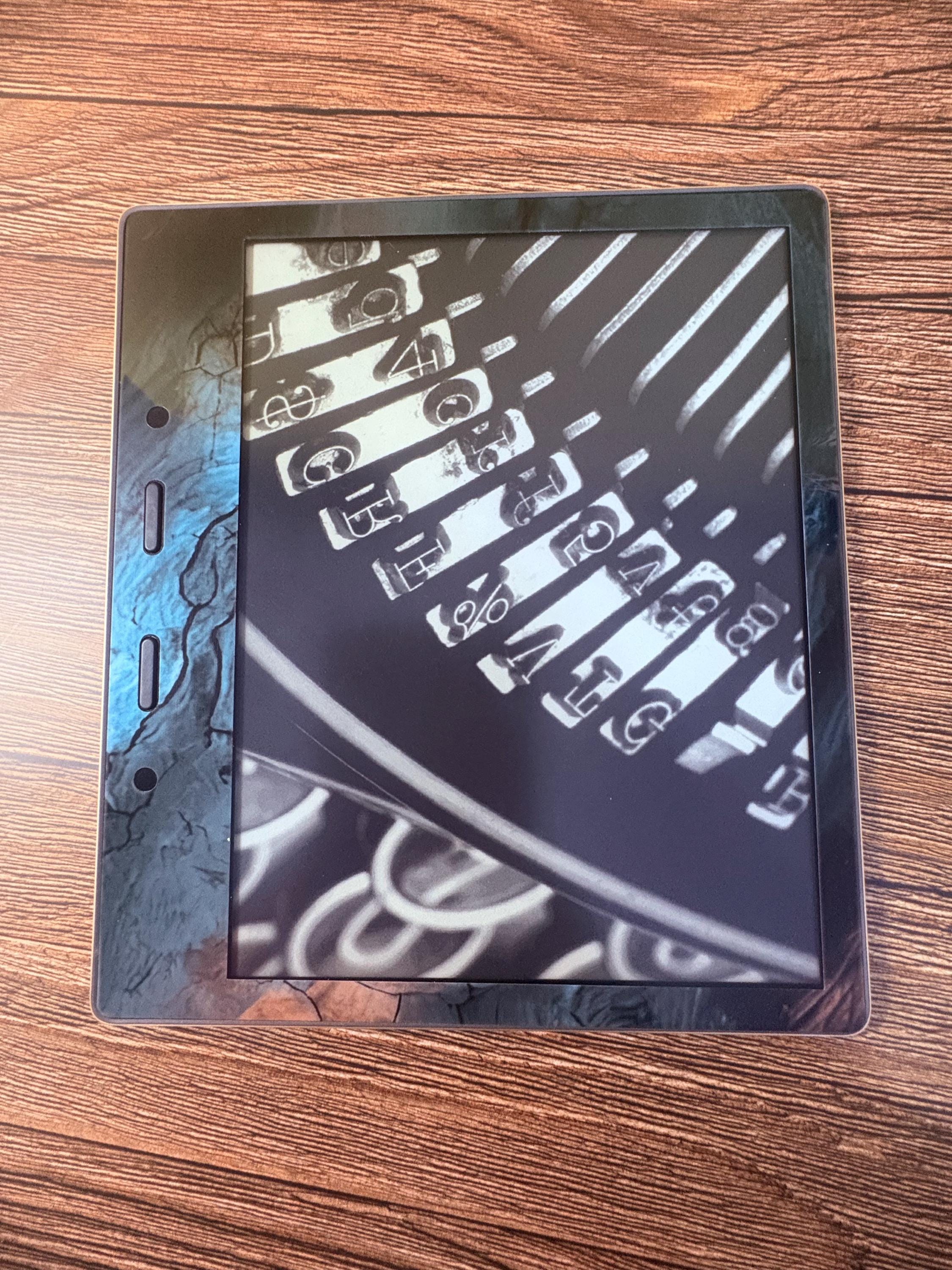 Moody Teal Marble Kindle Skin, Dark Academia Vinyl Wrap (Paperwhite, Oasis), view 8
