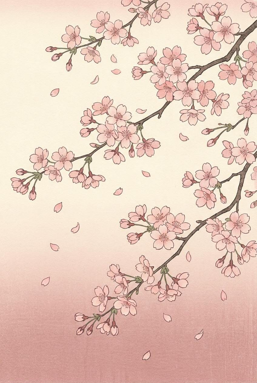 Cherry Blossom Kindle Skin, Sakura Floral Vinyl Decal, Japanese Botanical Reader Cover, view 3