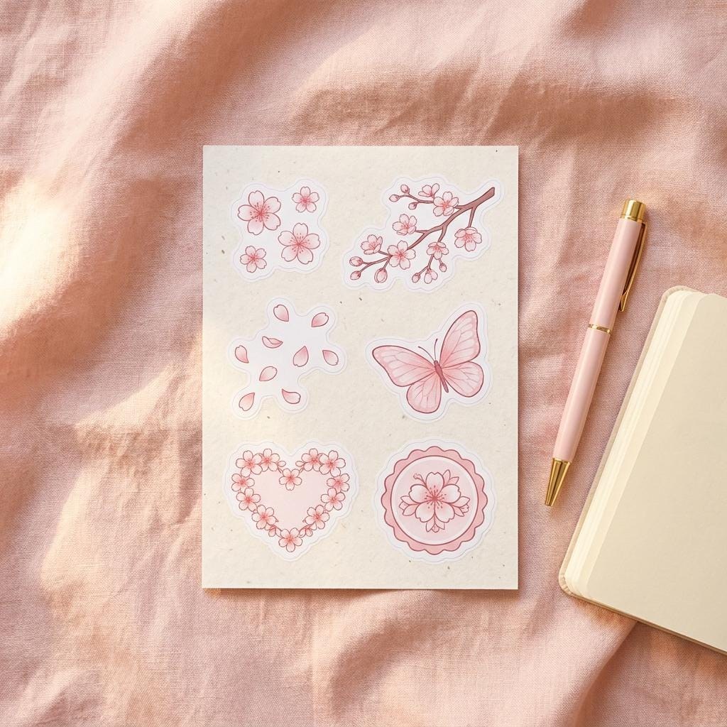 Cherry Blossom Kindle Skin, Sakura Floral Vinyl Decal, Japanese Botanical Reader Cover, view 4