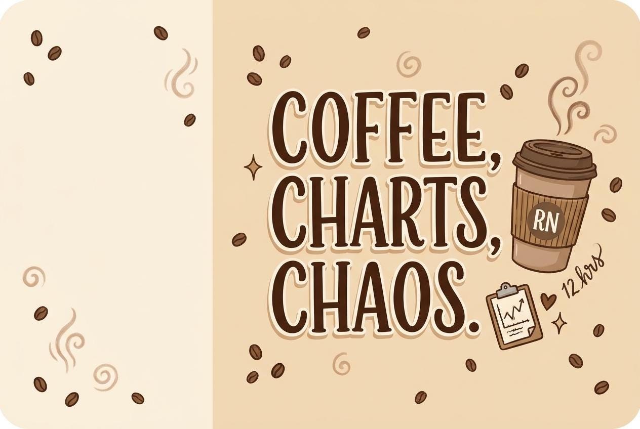 RN Card Skin, Coffee Charts Chaos, Waterproof Vinyl Sticker, view 9