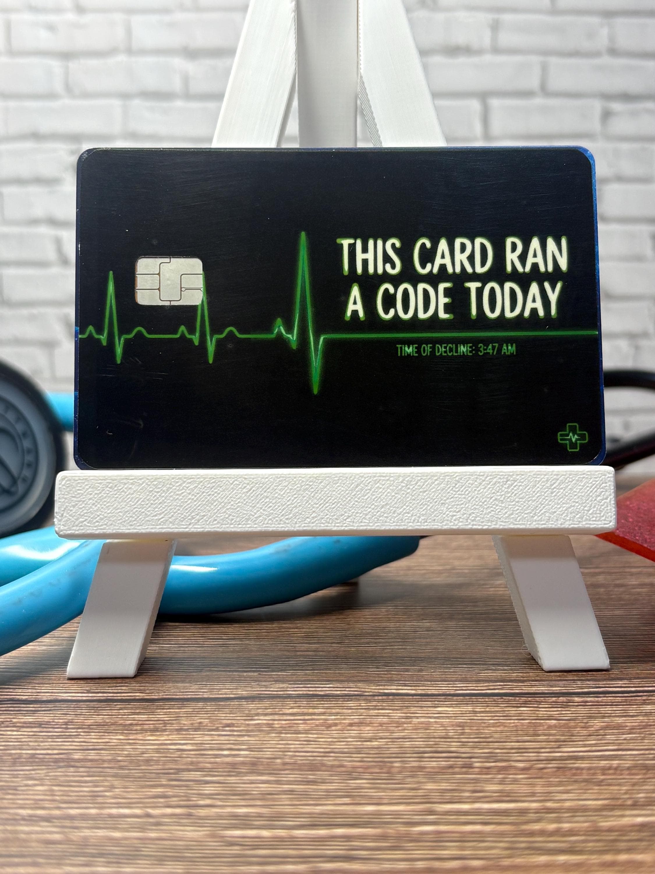 ER Nurse Credit Card Skin, Code Blue Decal, Dark Humor Cover