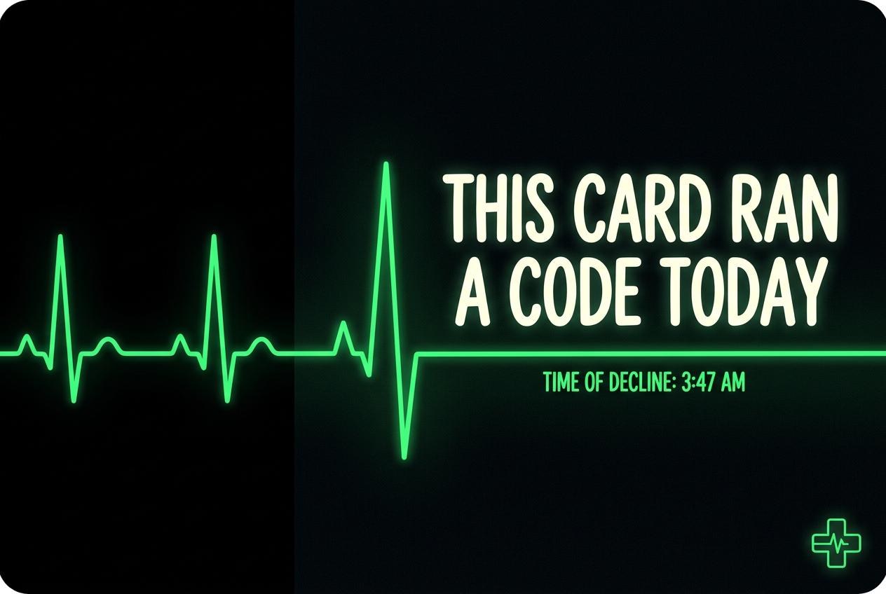 ER Nurse Credit Card Skin, Code Blue Decal, Dark Humor Cover, view 8