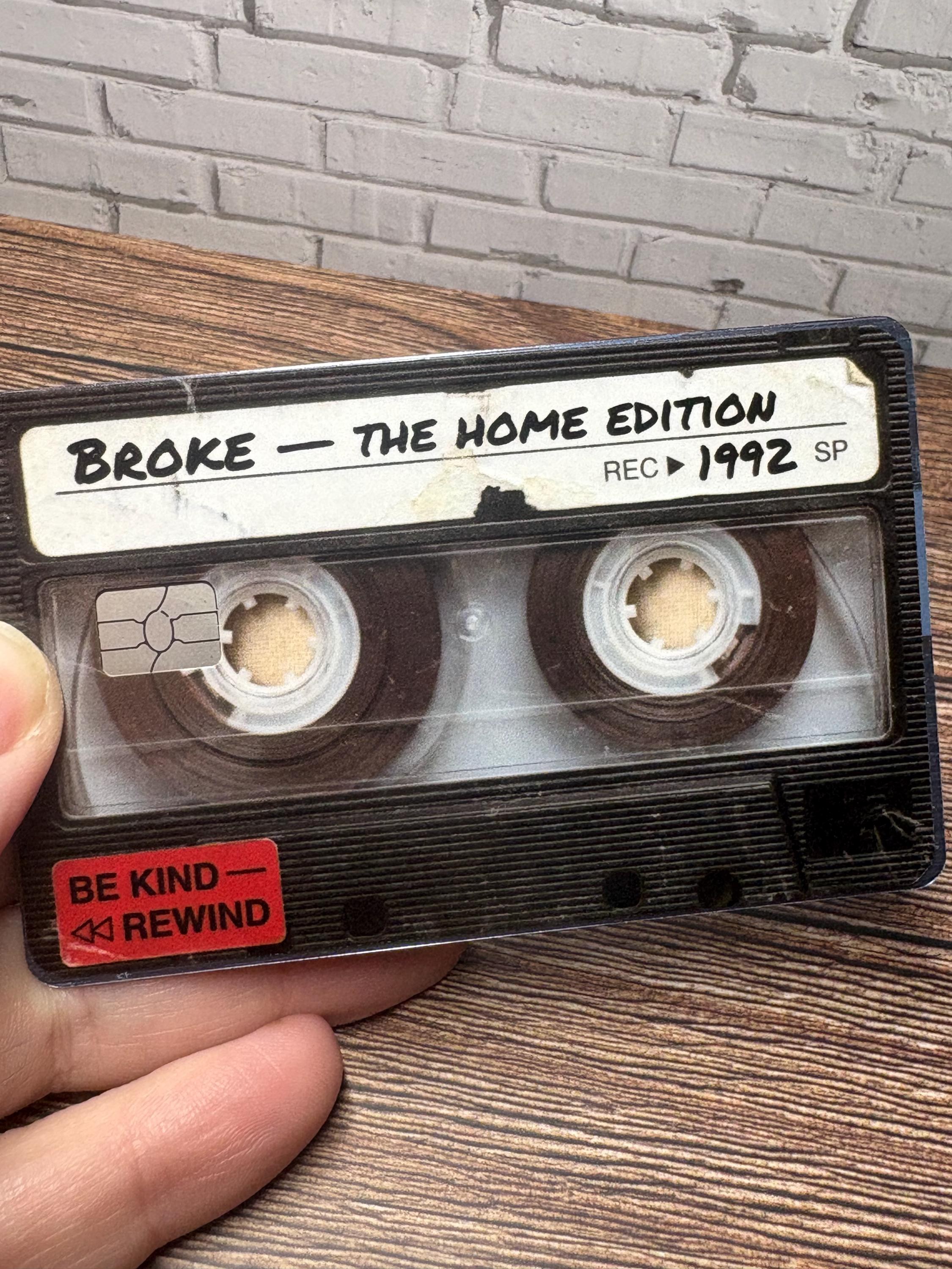 Home Edition Broke Cassette Card Skin, Y2K Vintage Debit Card Wrap, view 3