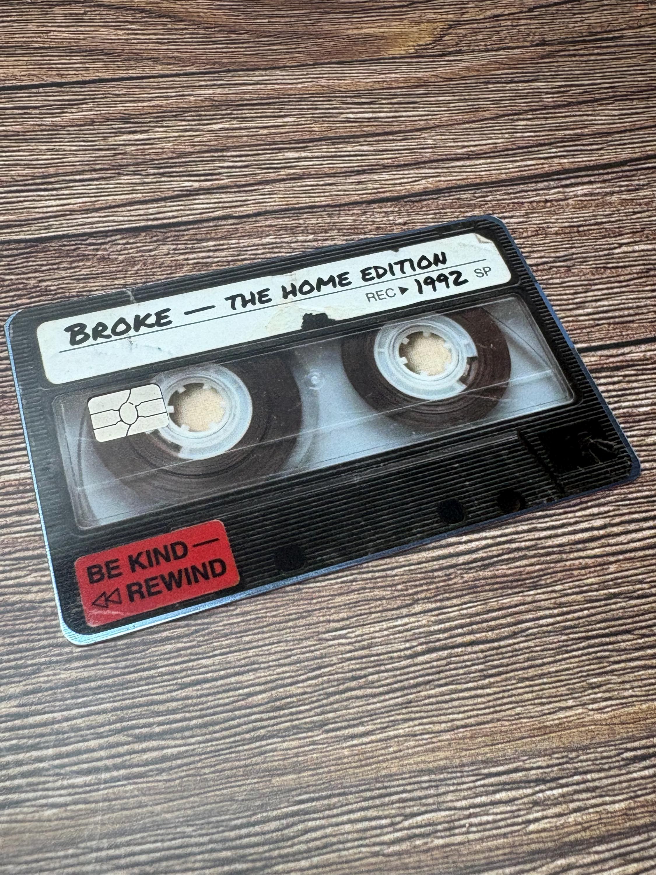 Home Edition Broke Cassette Card Skin, Y2K Vintage Debit Card Wrap, view 4