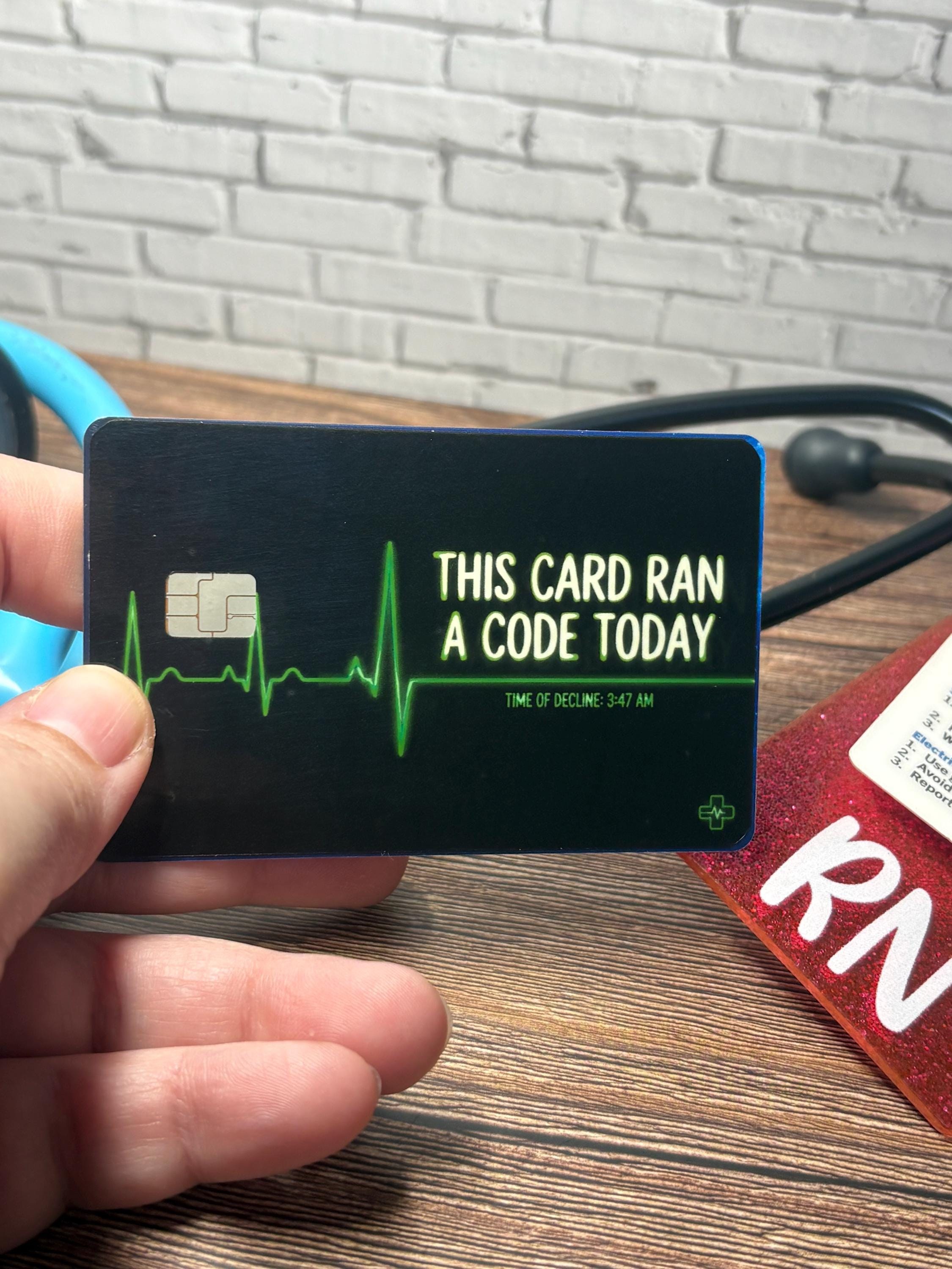 Nurse Credit Card Skins, Funny RN Gift, Waterproof Vinyl Sticker Set, view 5