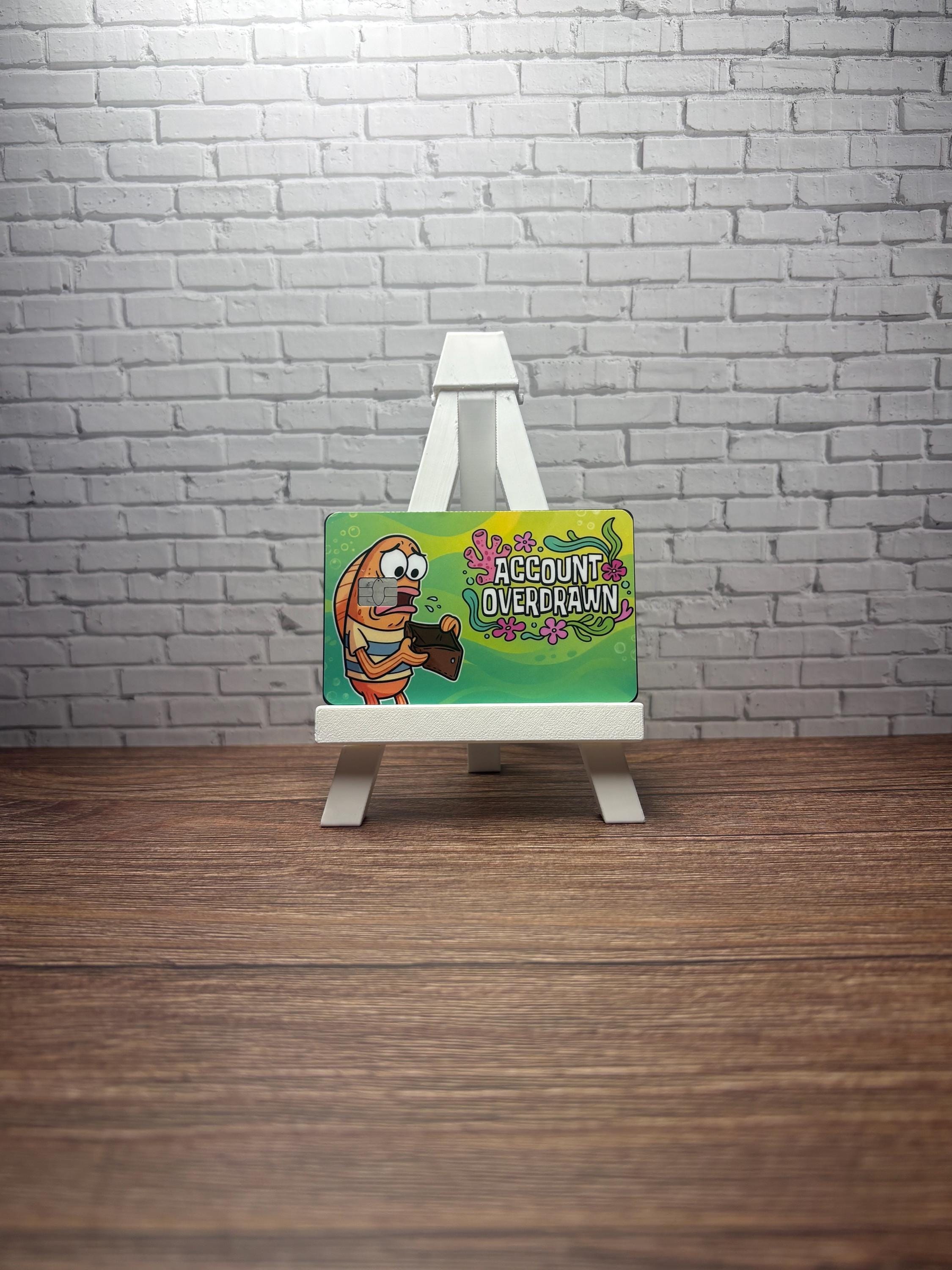 Account Overdrawn Card Skin | Funny Debit Sticker, view 2