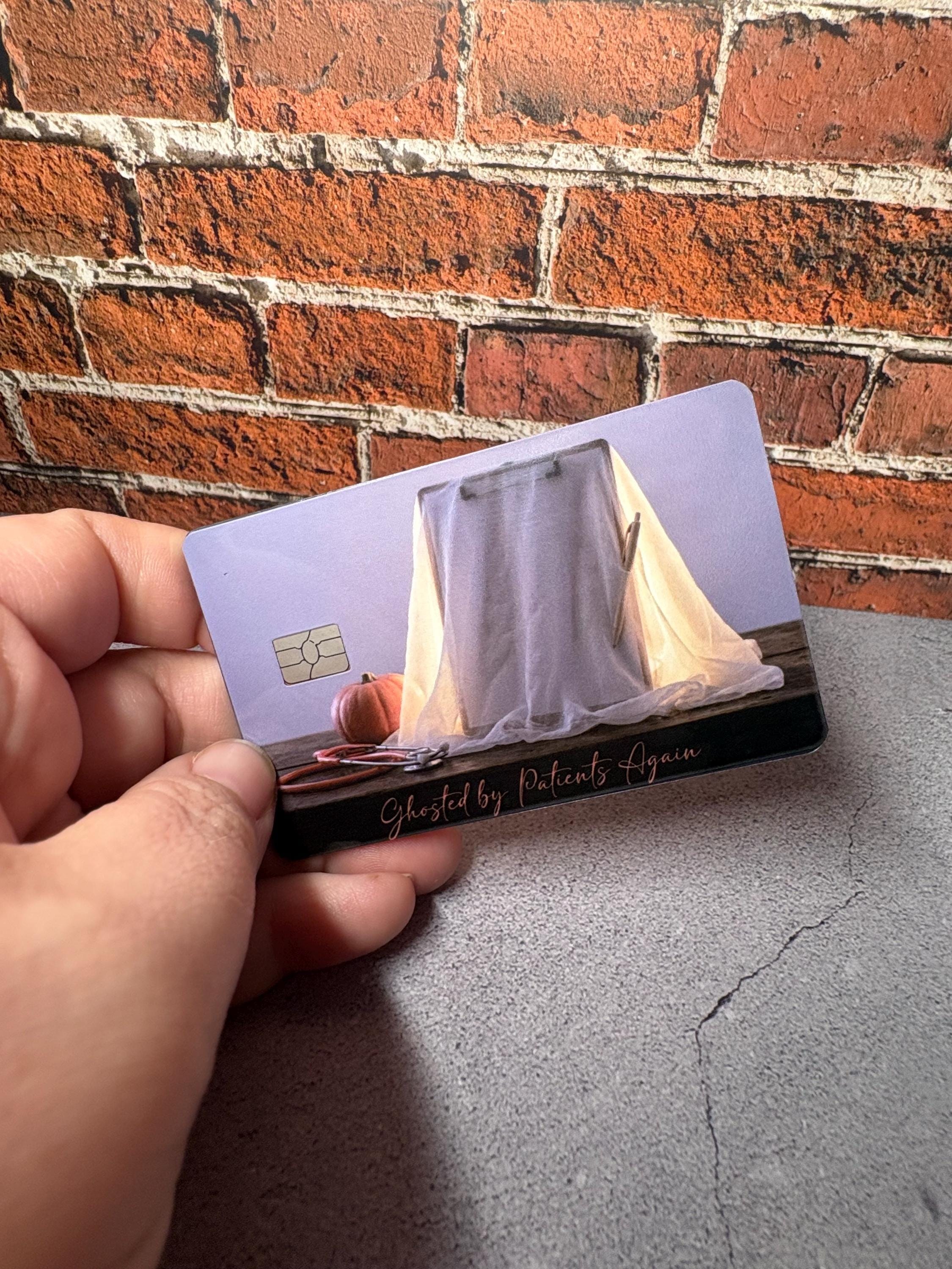 Ghosted By Patients Again Card Skin | Spooky Nurse Halloween Gift (Waterproof), view 4