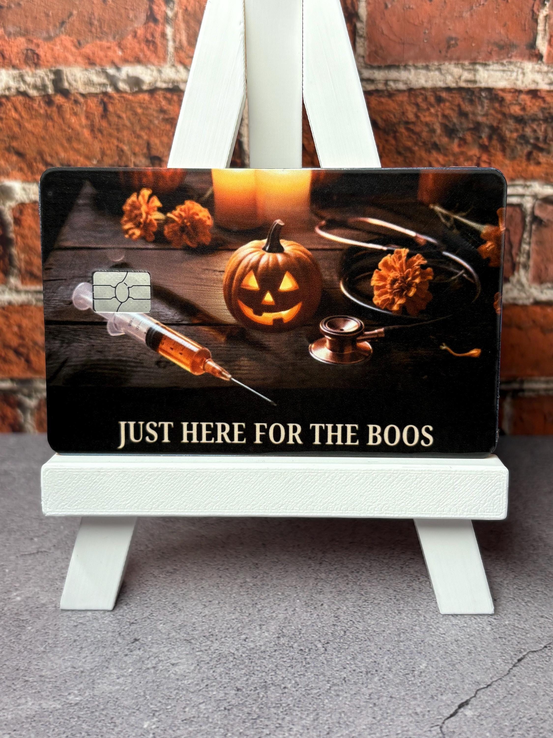 Funny Nurse Halloween Card Skin | Spooky RN Gift (Waterproof Vinyl)