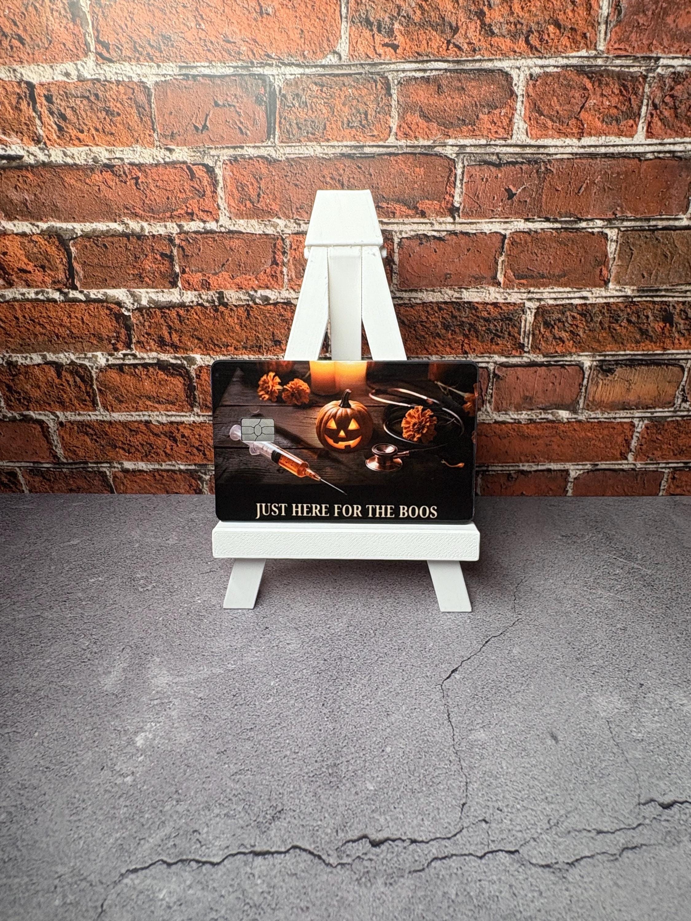 Funny Nurse Halloween Card Skin | Spooky RN Gift (Waterproof Vinyl), view 3