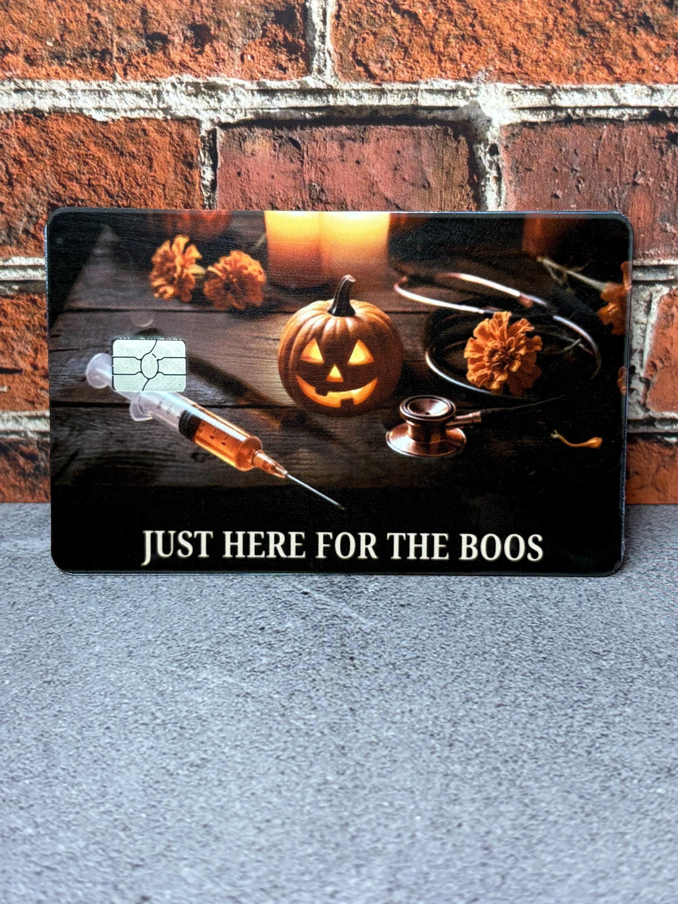 Funny Nurse Halloween Card Skin | Spooky RN Gift (Waterproof Vinyl), view 5