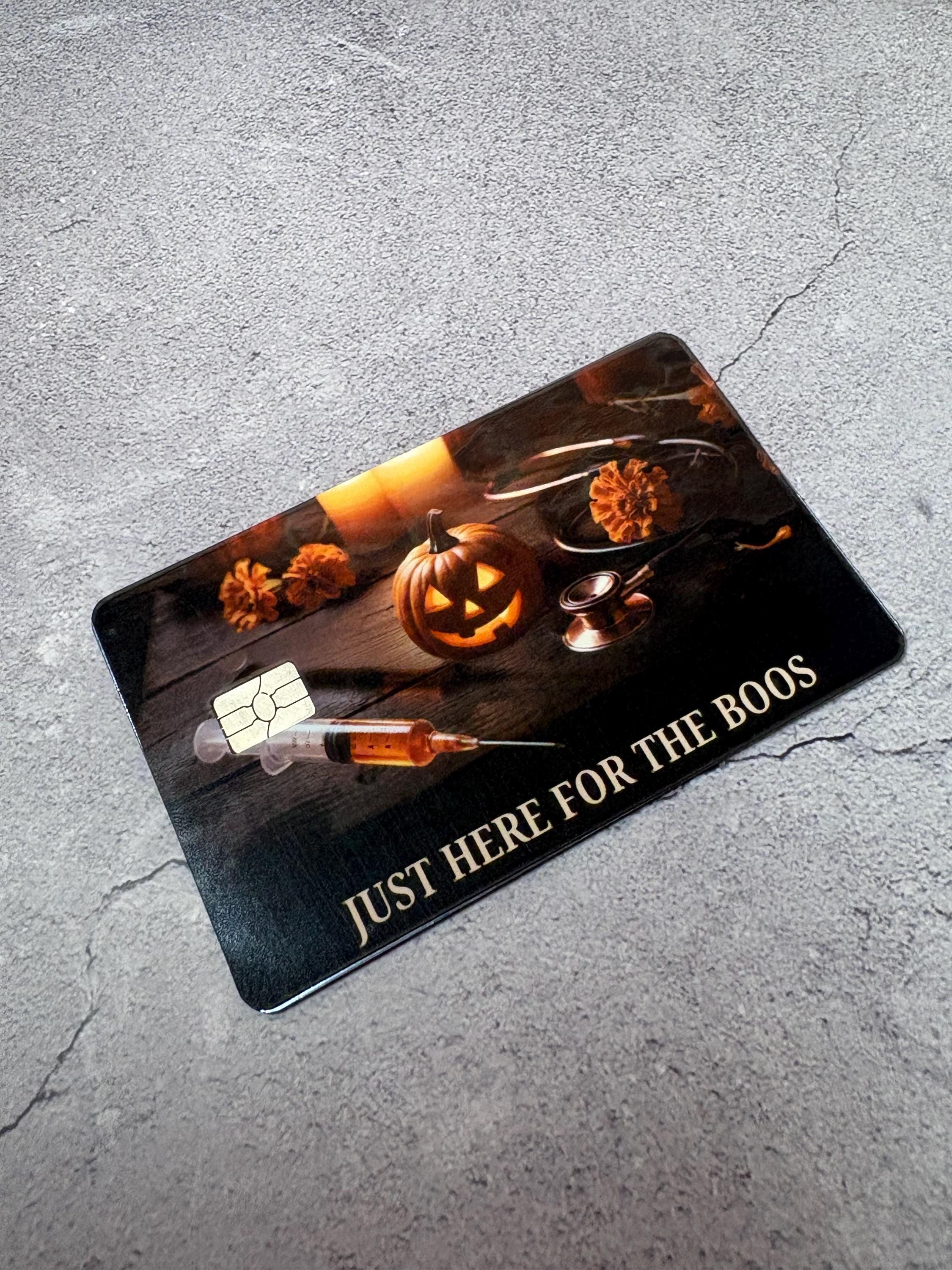 Funny Nurse Halloween Card Skin | Spooky RN Gift (Waterproof Vinyl), view 6