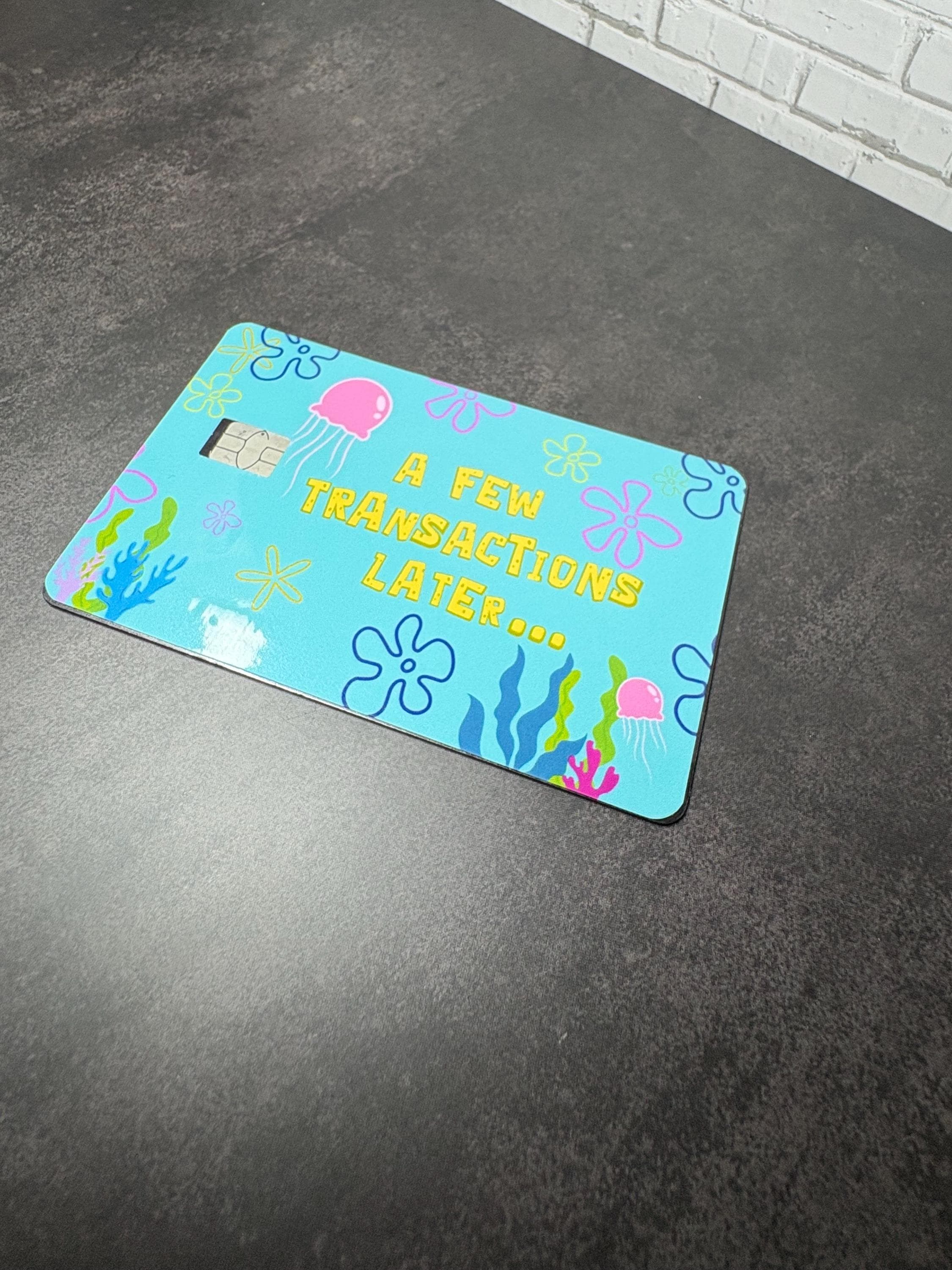 Funny Jellyfish Ocean Card Skin, Waterproof Vinyl Debit Sticker (Gift), view 4