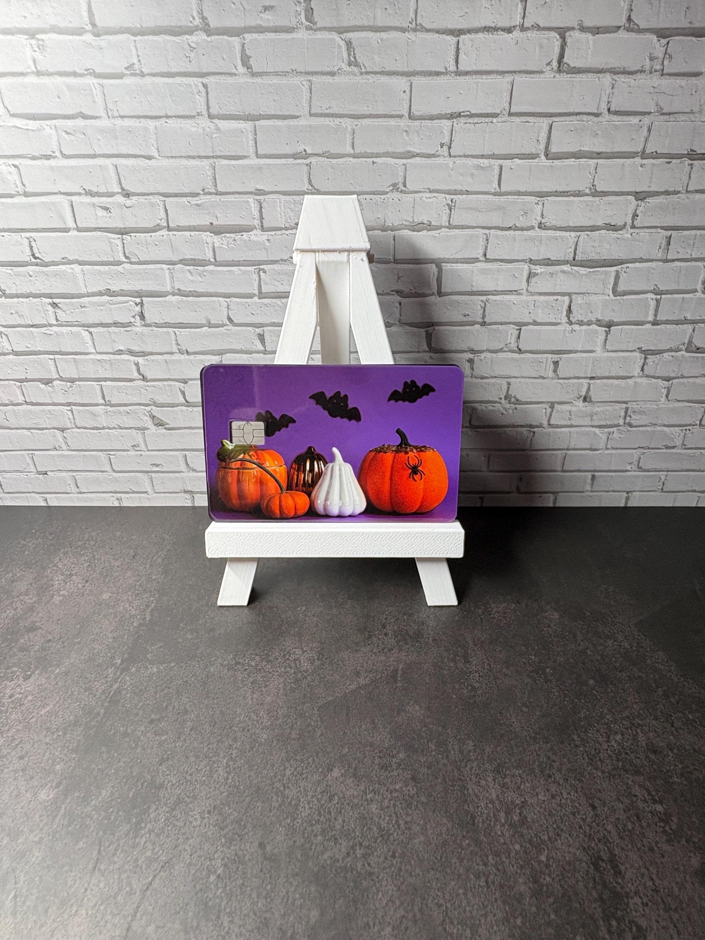 Halloween Pumpkin Card Skin, Spooky Season Debit Sticker, Waterproof Vinyl Decal (Gothic Gift), view 3