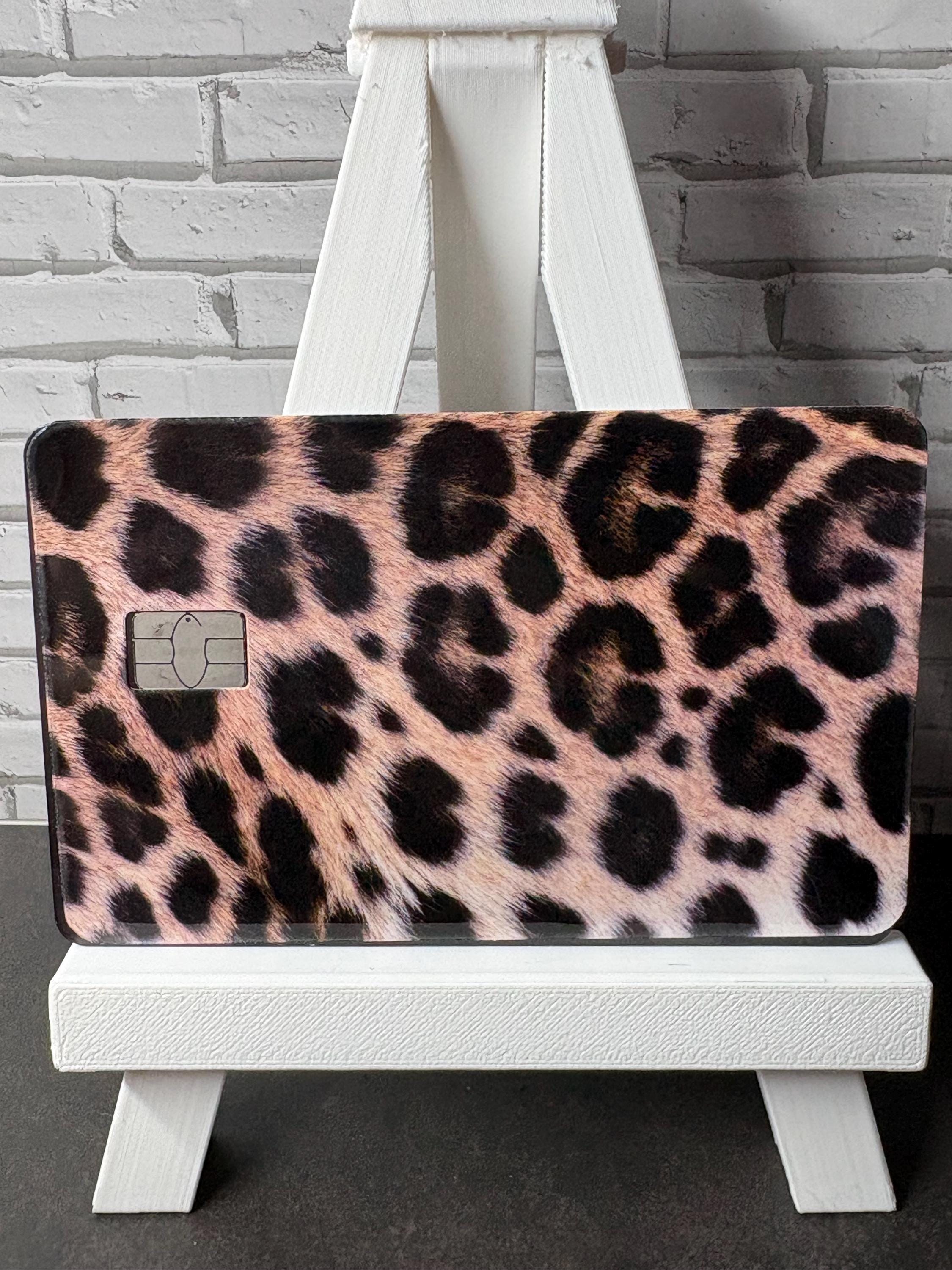 Leopard Print Card Skin, Waterproof Vinyl Debit Card Decal