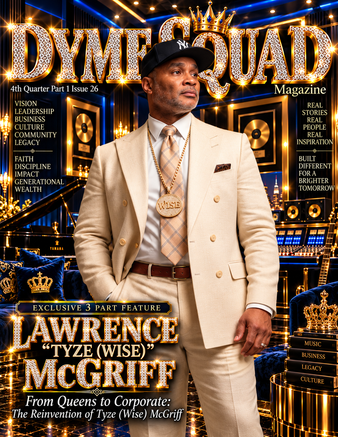 Dyme Squad Magazine cover featuring Lawrence Tyze (Wise) McGriff