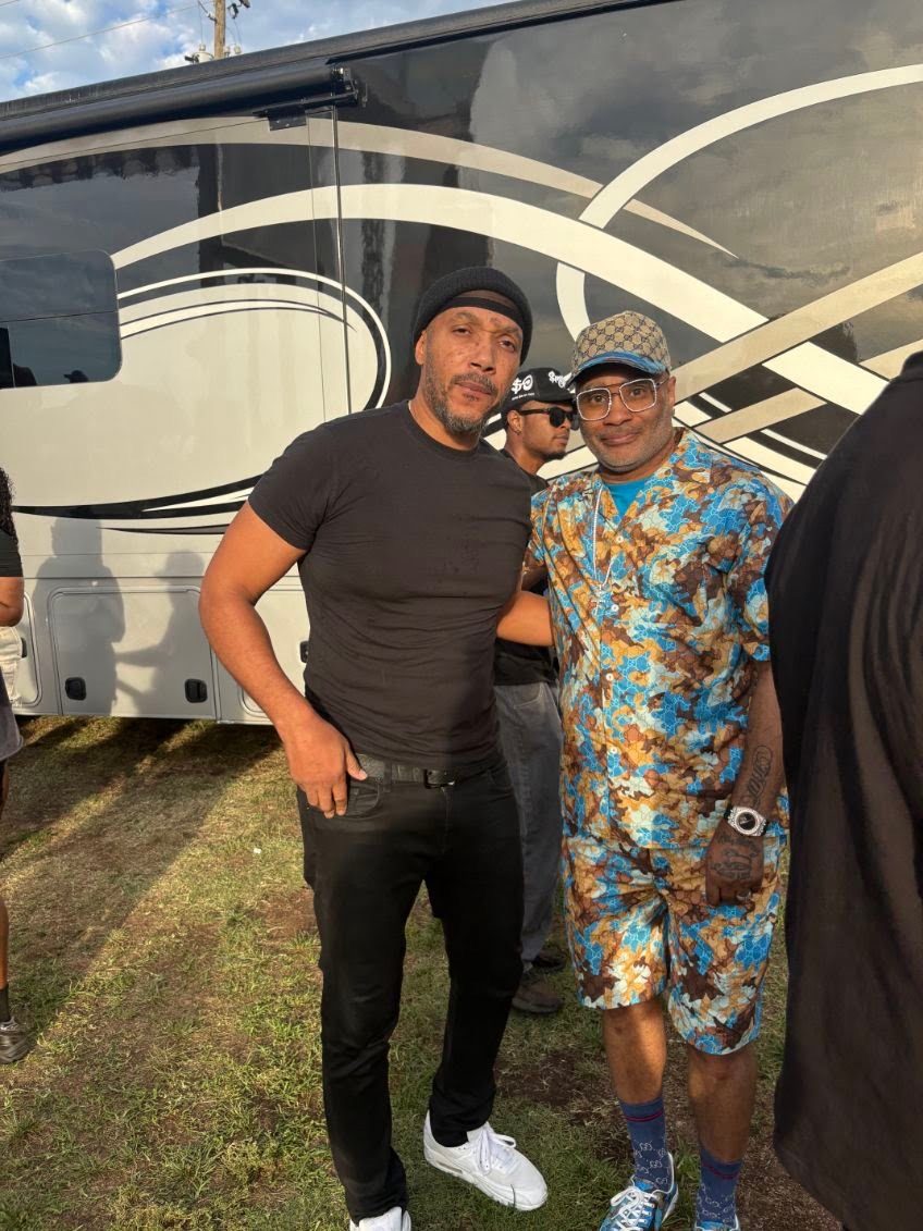 Lawrence McGriff with a companion at an outdoor event