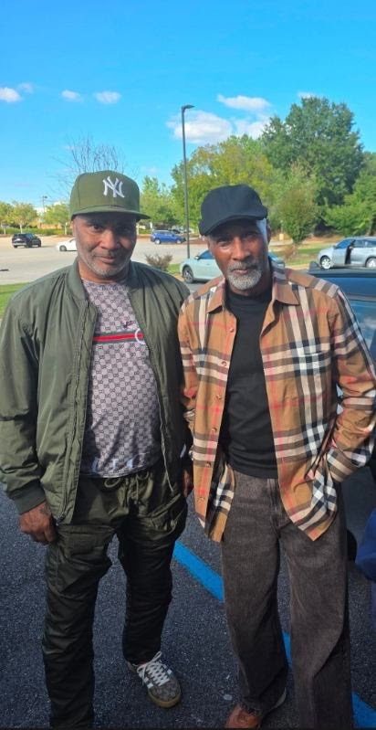 Lawrence McGriff and a companion outdoors