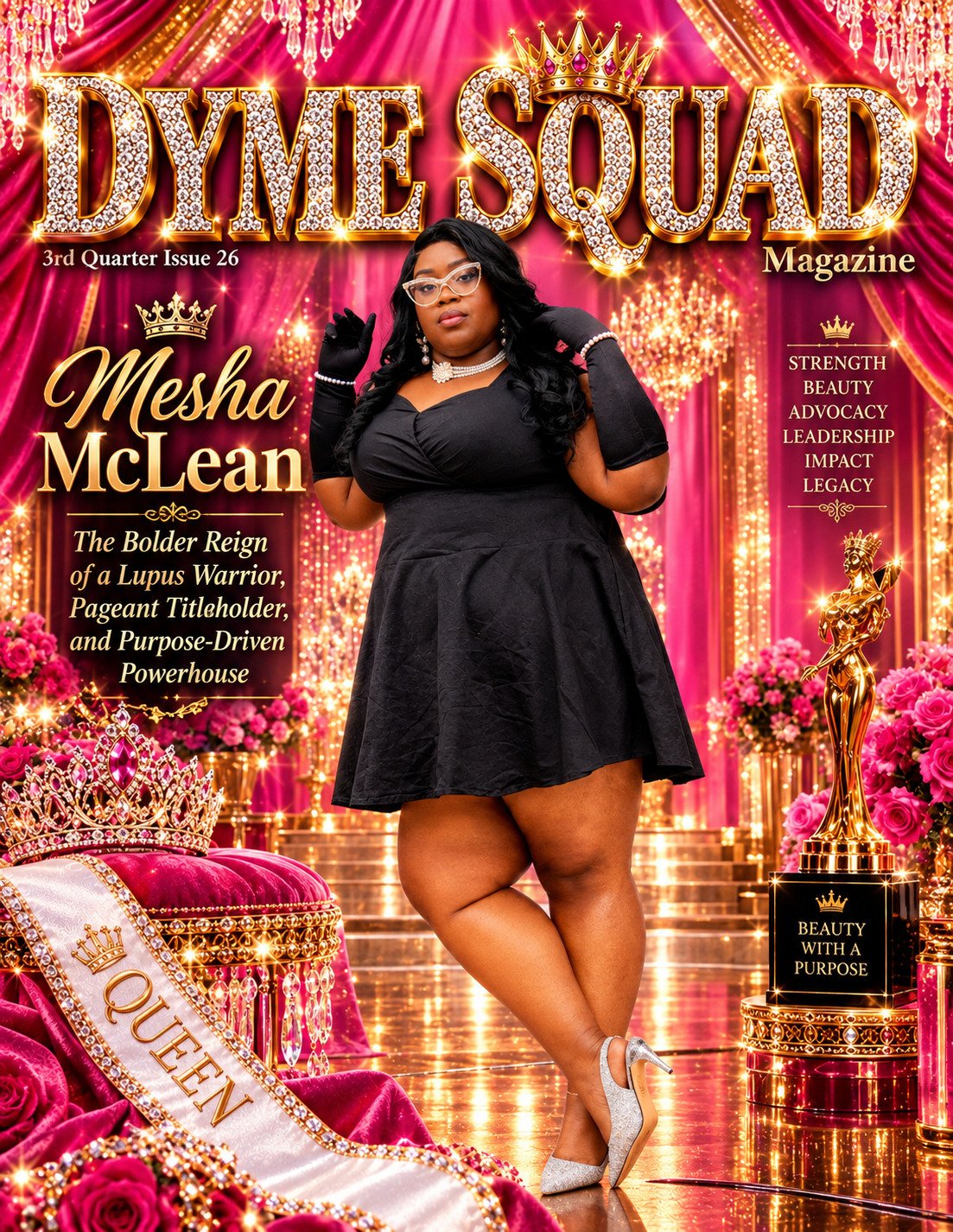 Dyme Squad Magazine cover featuring Mesha McLean