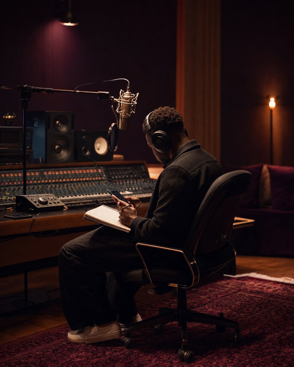 Independent recording artist planning a release in a professional studio