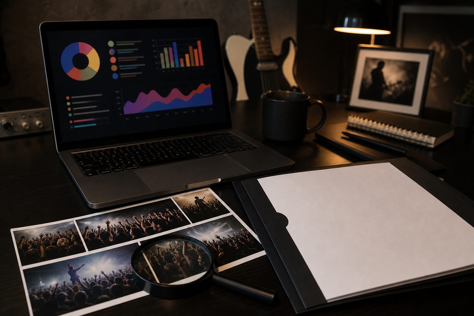 Music audience research charts and press materials