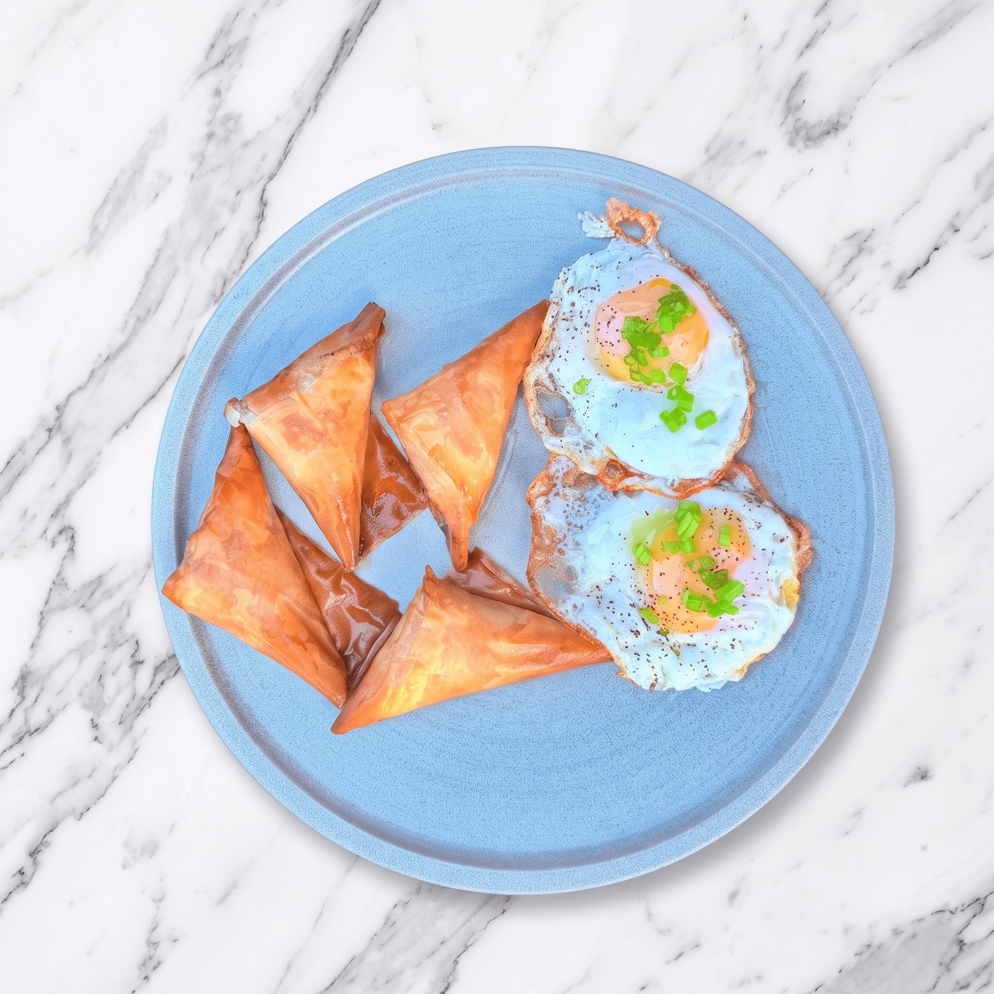 Spanakopita and eggs