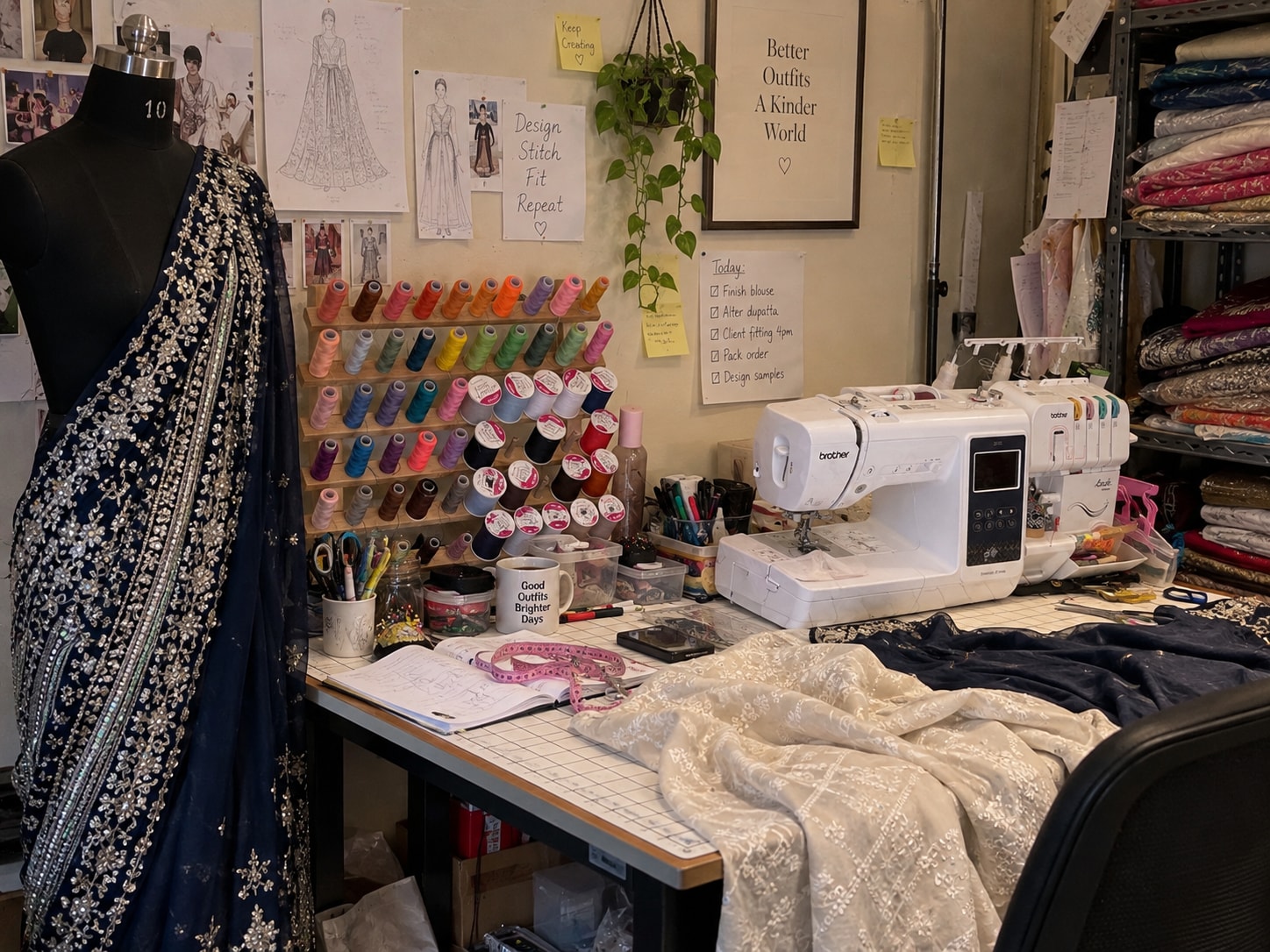 Close-up of artisanal textile craftsmanship
