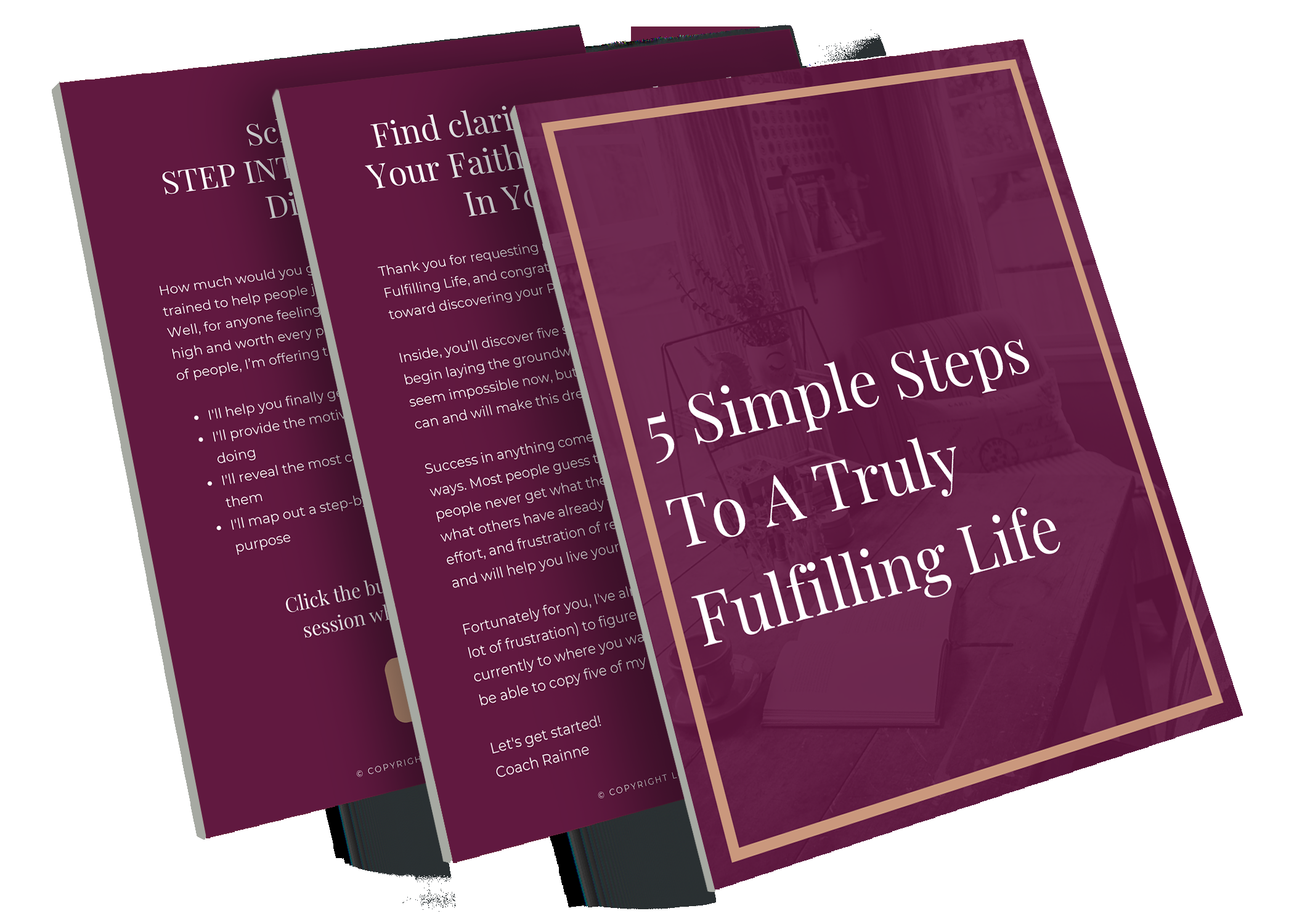 Cover of Lorraine Luna's 5 Simple Steps to a Truly Fulfilling Life guide