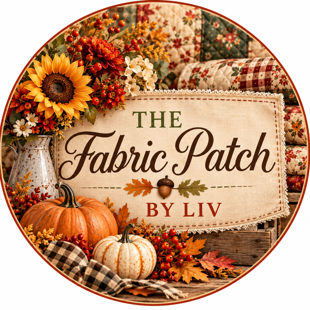 The Fabric Patch by Liv fall logo