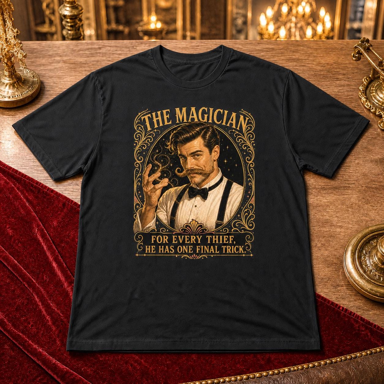 The Magician For Every Thief He Has One Final Trick Vintage Tee, product view 3