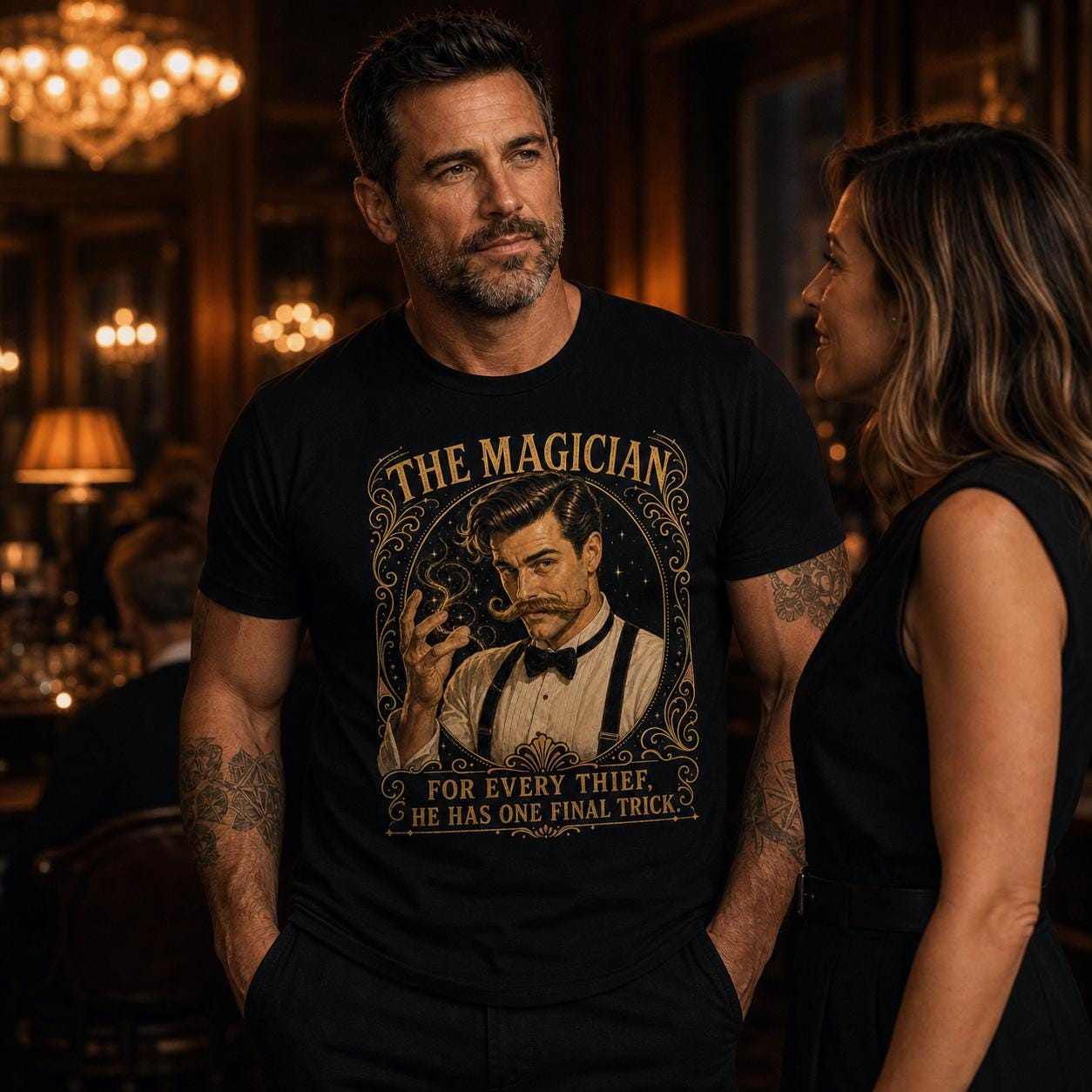 The Magician For Every Thief He Has One Final Trick Vintage Tee, product view 4