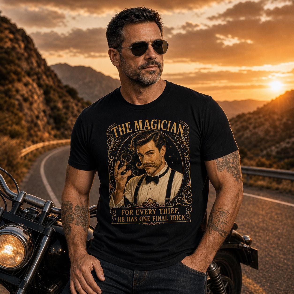 The Magician For Every Thief He Has One Final Trick Vintage Tee, product view 6