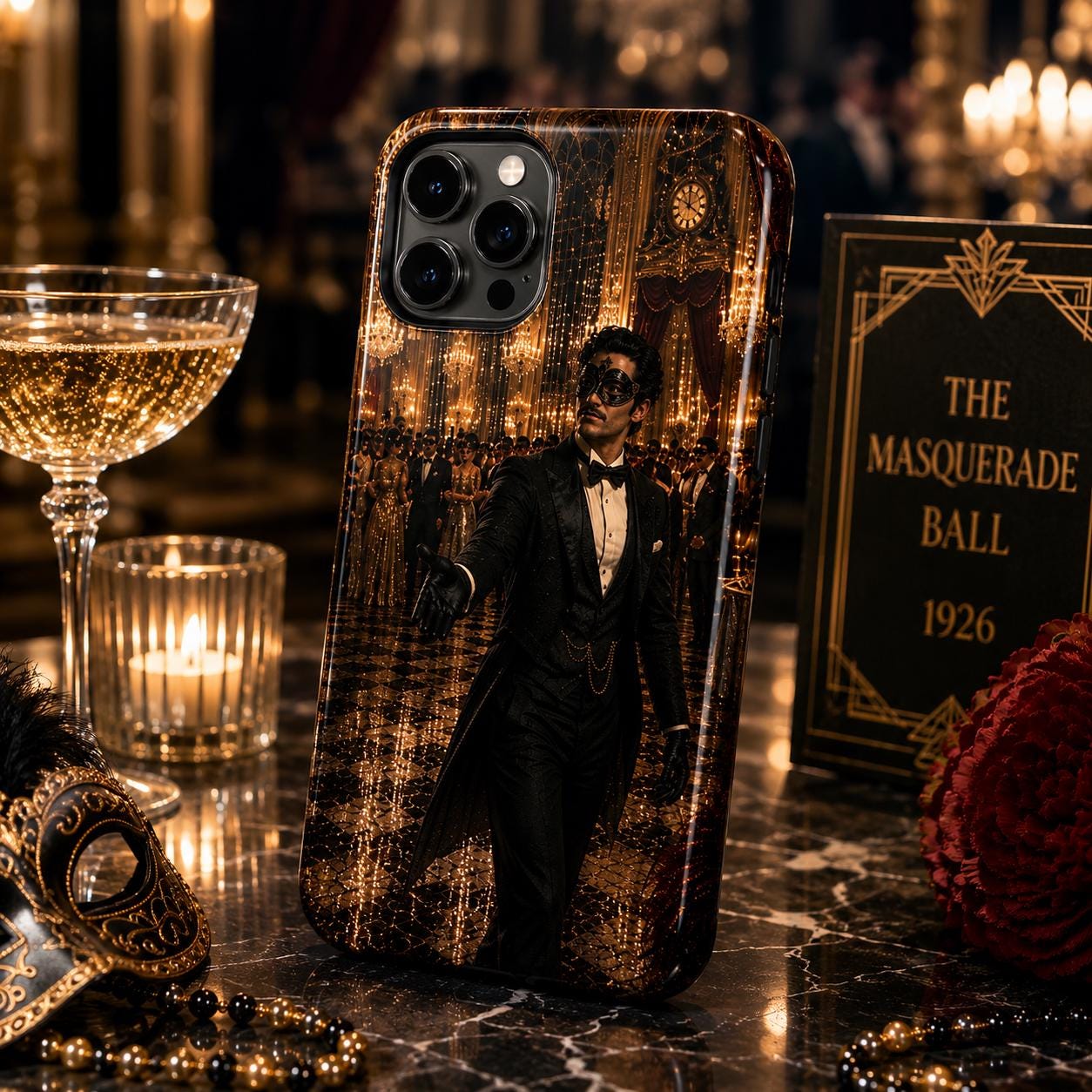 Phantom in Tuxedo Elegant Gothic Party Design Tough Phone Case