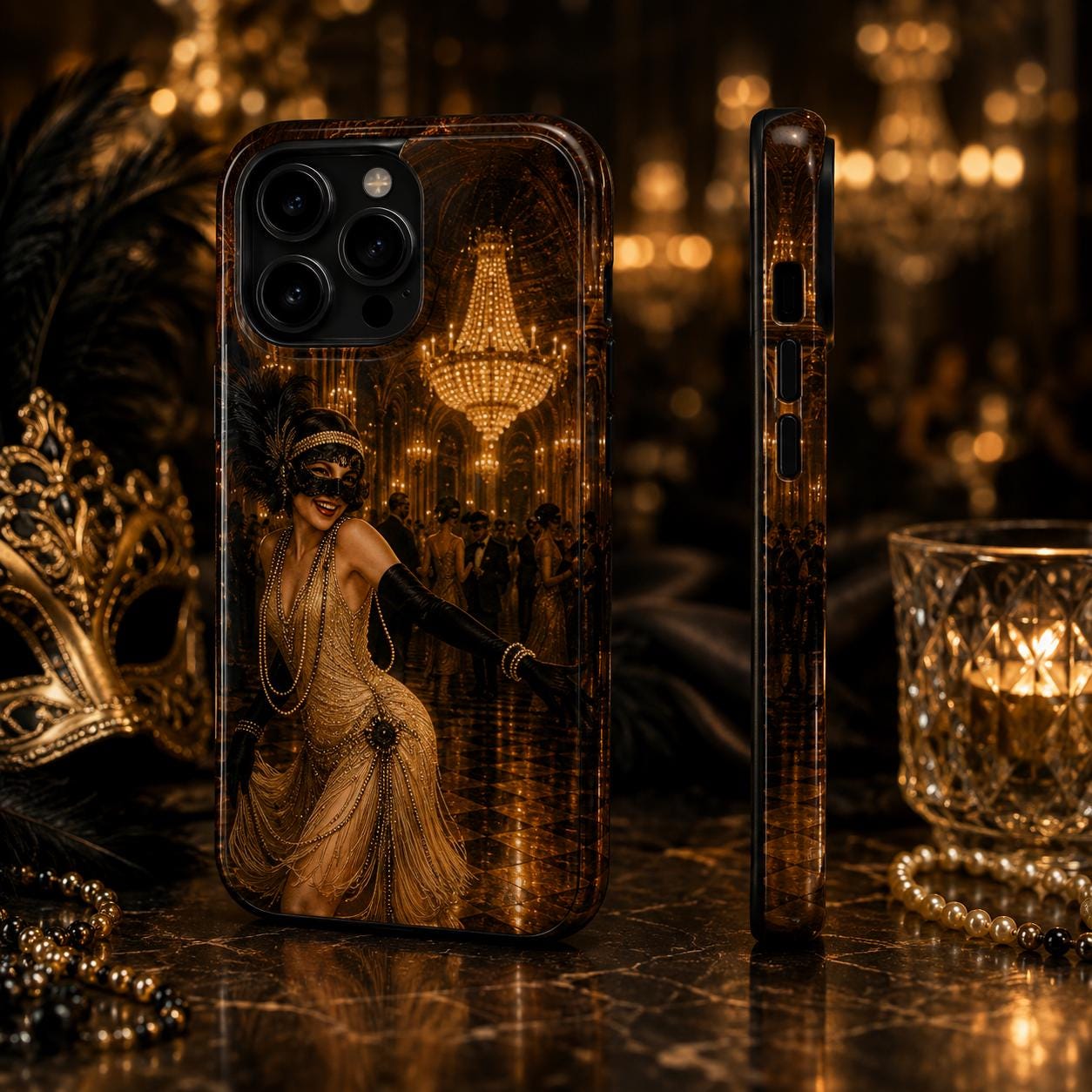 Flapper 1920s Tough Phone Case, product view 2