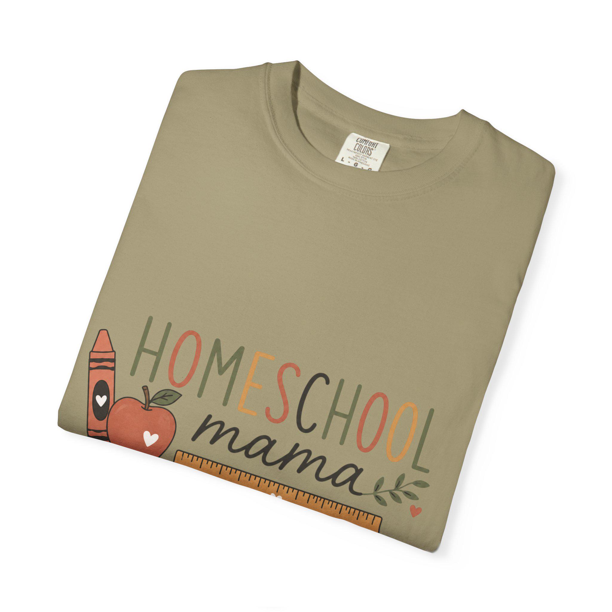 Homeschool Mama T-Shirt – Crayon Apple Teacher Tee, product view 6