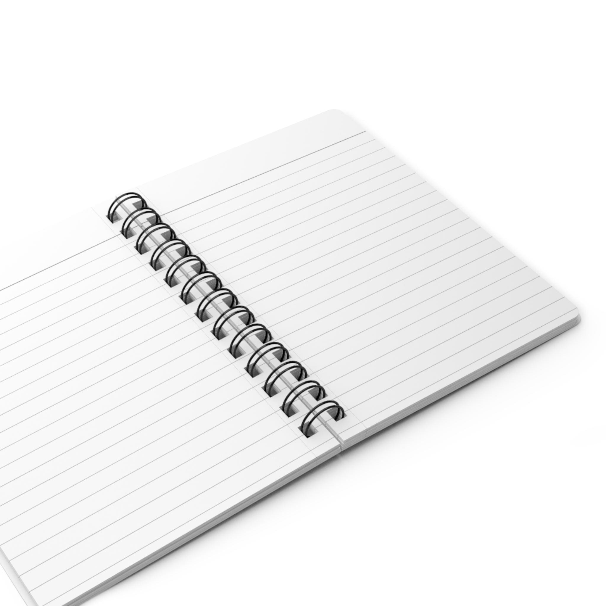 Beach Vibes Spiral Journal — Coastal Notebook with Surfboard & Seashell Design, product view 4