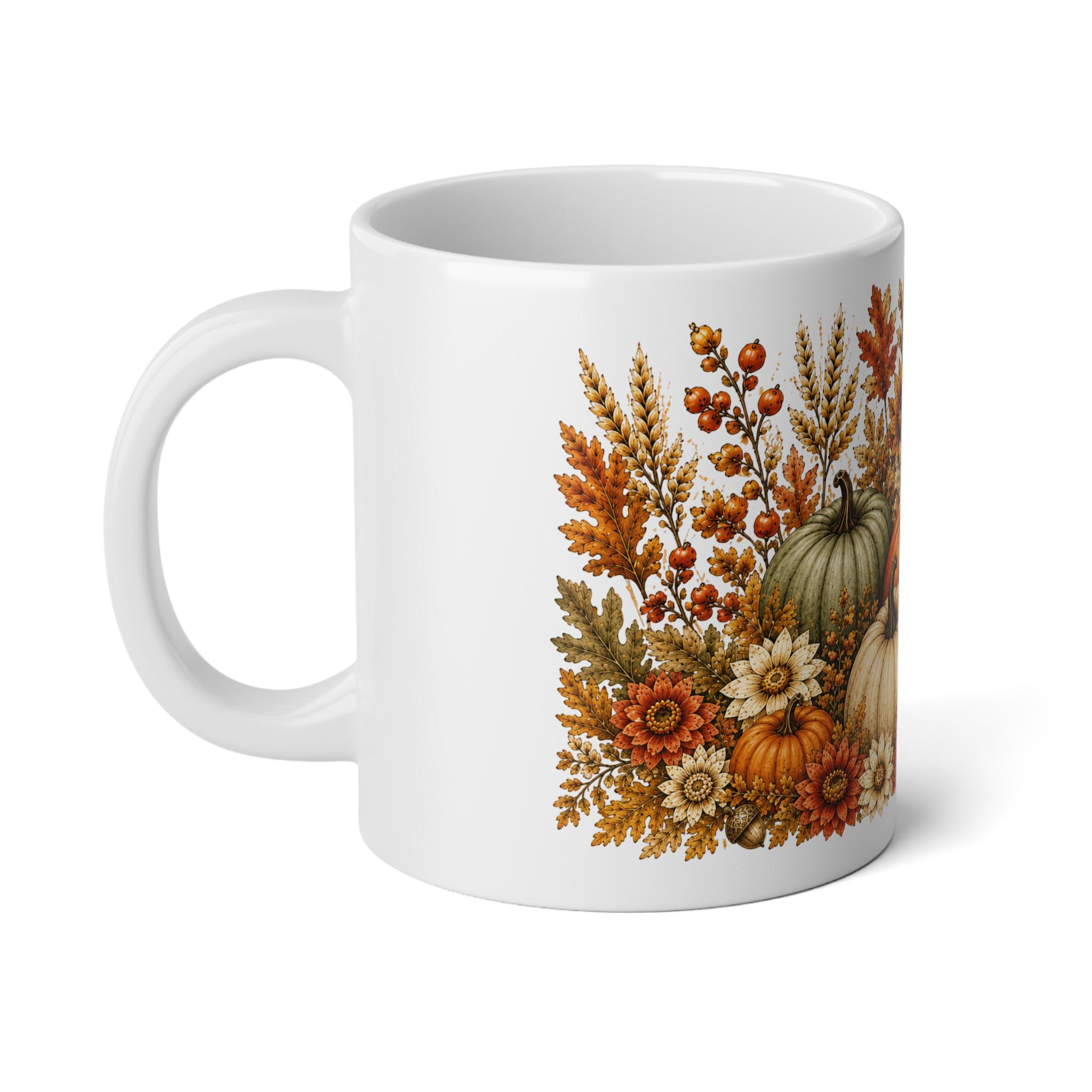 Autumn Pumpkin & Sunflower 20oz Jumbo Mug, product view 3