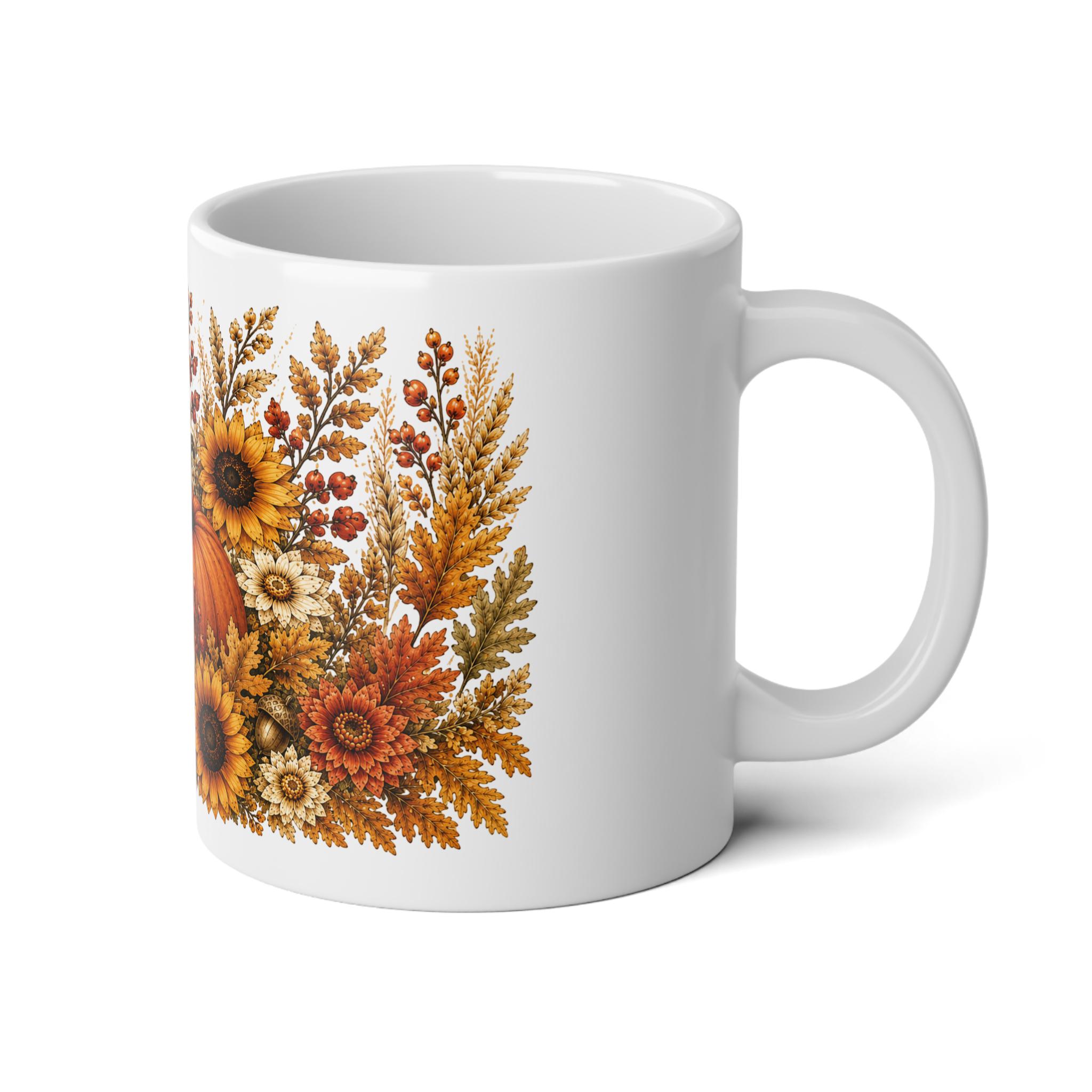 Autumn Pumpkin & Sunflower 20oz Jumbo Mug, product view 4